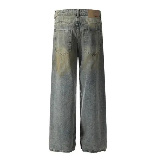 Vintage Men's loose distressed casual vintage dirty-dyed jeans Size US 32 / EU 48 - 7 Thumbnail