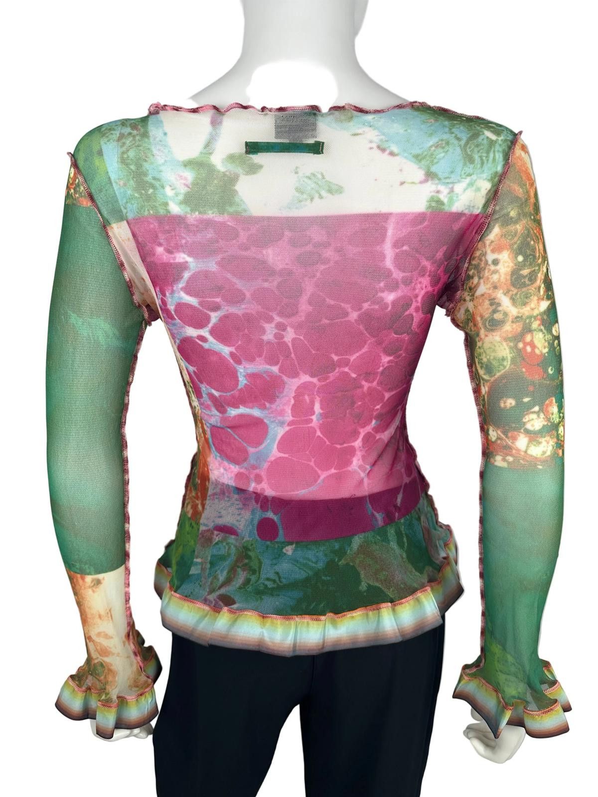 Jean Paul Gaultier Jean Paul Gaultier S/S 2000 Runway Bacteria Print Top Size M / US 6-8 / IT 42-44 - 2 Thumbnail