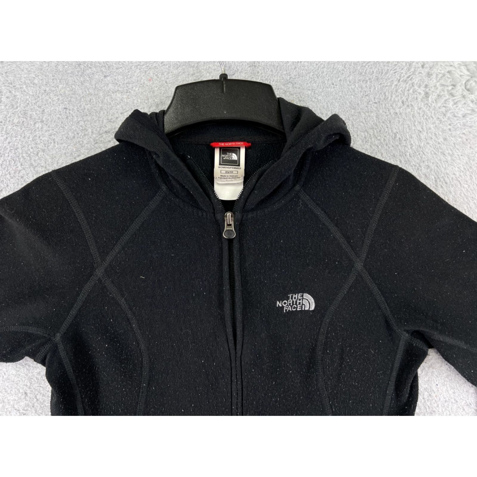 The North Face The North Face Jacket Extra Small Black Hooded Fleece Cozy Polyester Womens Size XS / US 0-2 / IT 36-38 - 7 Thumbnail