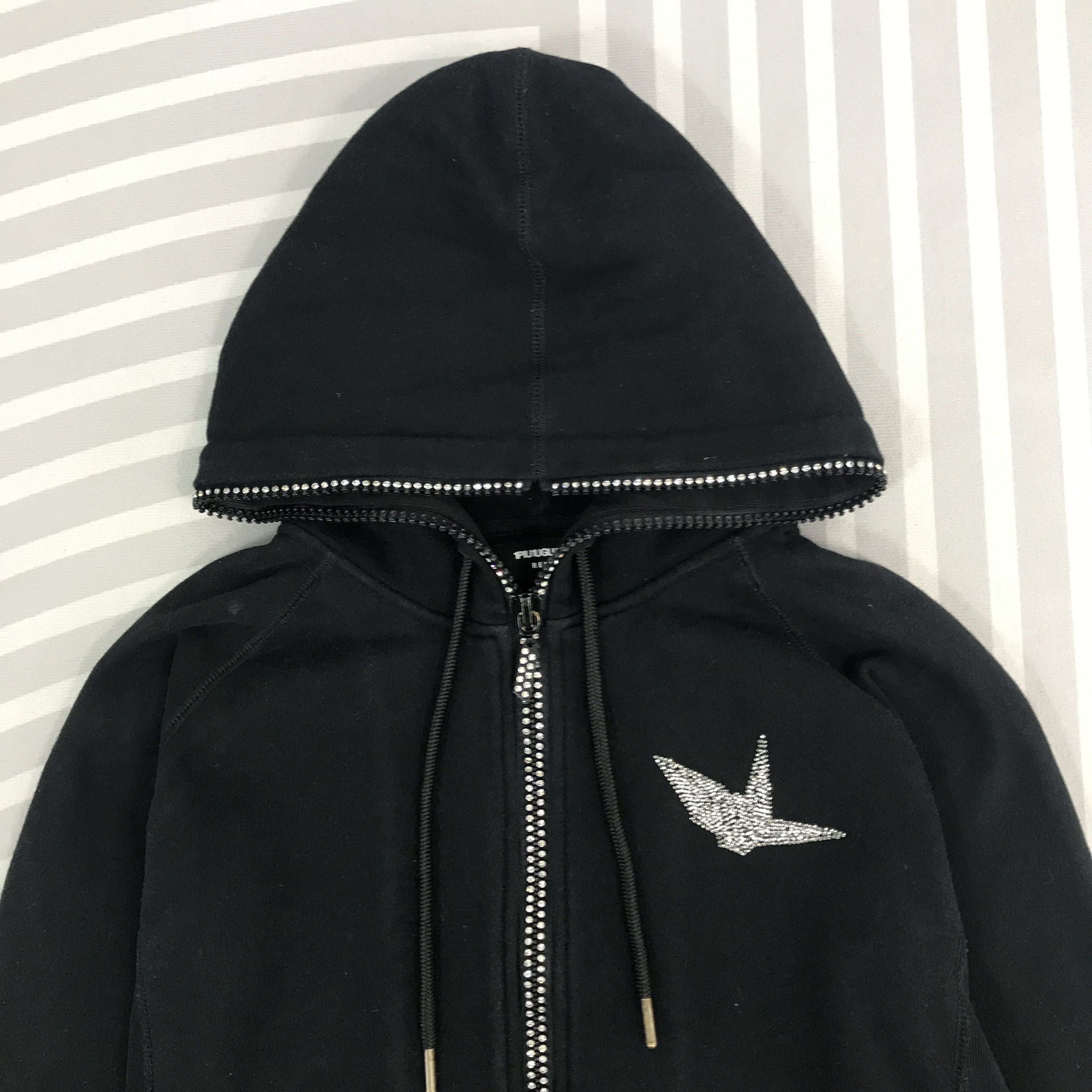 Japanese Brand Vintage 1piu1uguale3 Black punk style hoodie Jacket Size US L / EU 52-54 / 3 - 2 Thumbnail