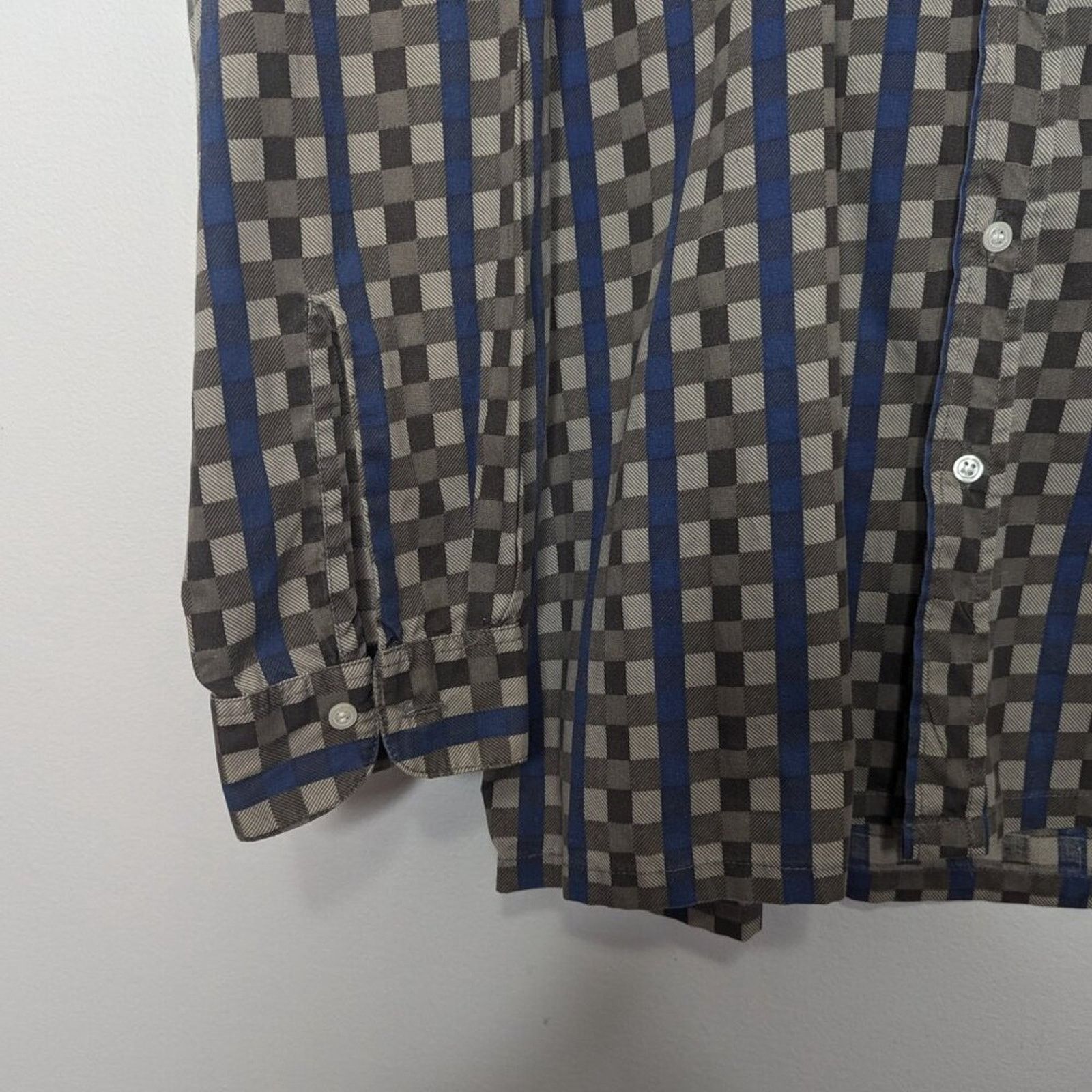 Vintage Vintage 70's Gray Check Plaid Long Sleeve Button Up Shirt L Size US L / EU 52-54 / 3 - 7 Thumbnail