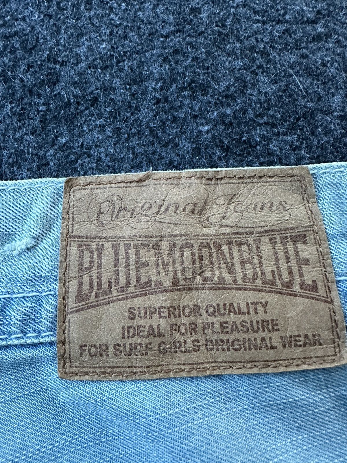 Blue Blue Japan 90s Bluemoon Surf Distressed Vintage Denim D232 Size US 29 - 5 Thumbnail