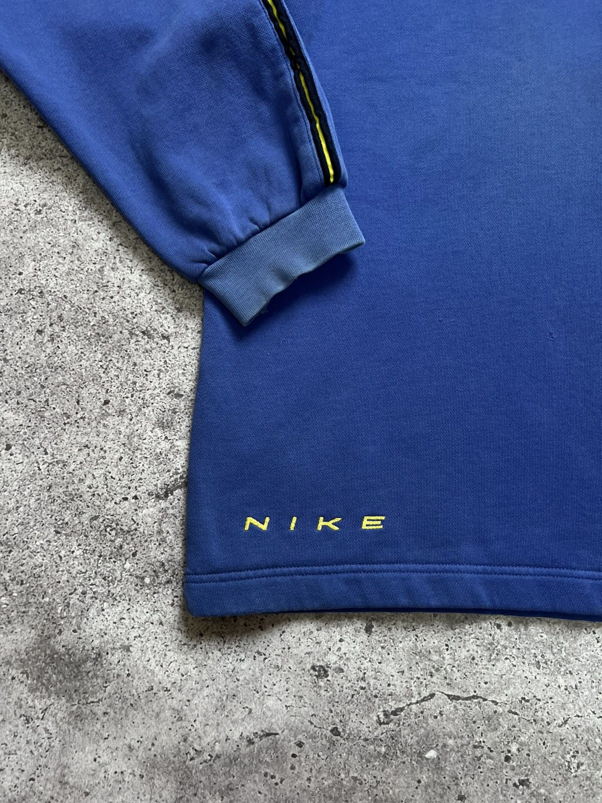 Vintage Vintage 90s Nike Sweatshirt 1/4 Zip Blue Size US XL / EU 56 / 4 - 4 Thumbnail