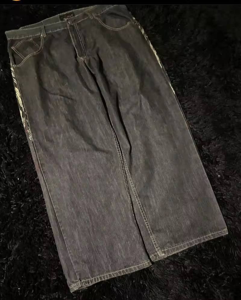 Japanese Brand × Vintage retro street baggy jeans. Size US 34 / EU 50 - 5 Thumbnail