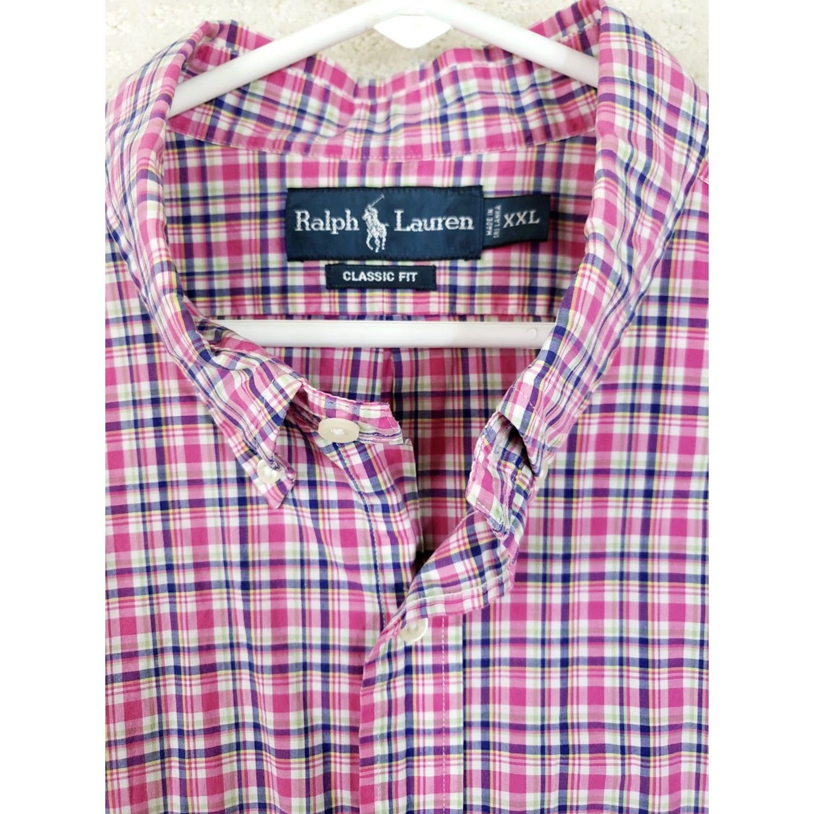 Ralph Lauren Ralph Lauren Shirt Mens XXL Pink Plaid Classic Fit Button-Up Long Sleeve Size US XXL / EU 58 / 5 - 6 Thumbnail