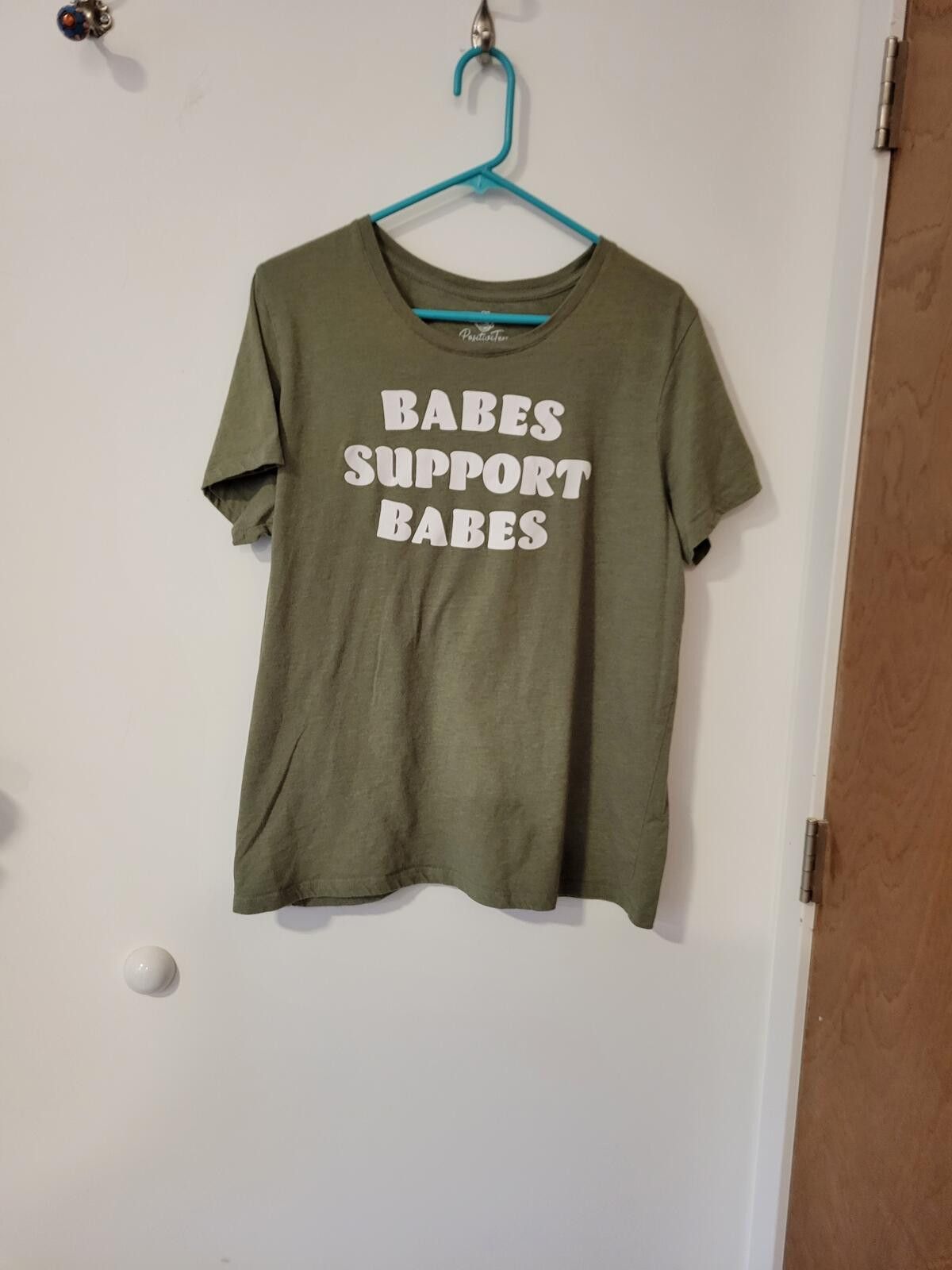Other PositiviTees Olive Green Graphic T-Shirt, Size 2X Size XXL / US 16-18 / IT 52-54 - 1 Thumbnail