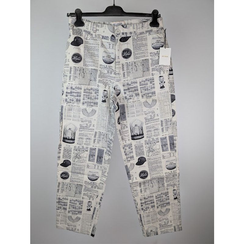 Aime Leon Dore o1rshd1 Mets Printed Chino Pant in Black / White Size US 32 / EU 48 - 2 Thumbnail