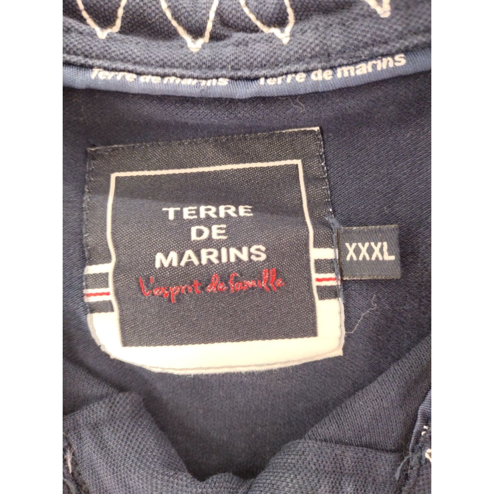 Vintage Terre de Marins Polo Shirt Mens XL Short Sleeve Black Graphic Casual Wear Size US XL / EU 56 / 4 - 4 Thumbnail
