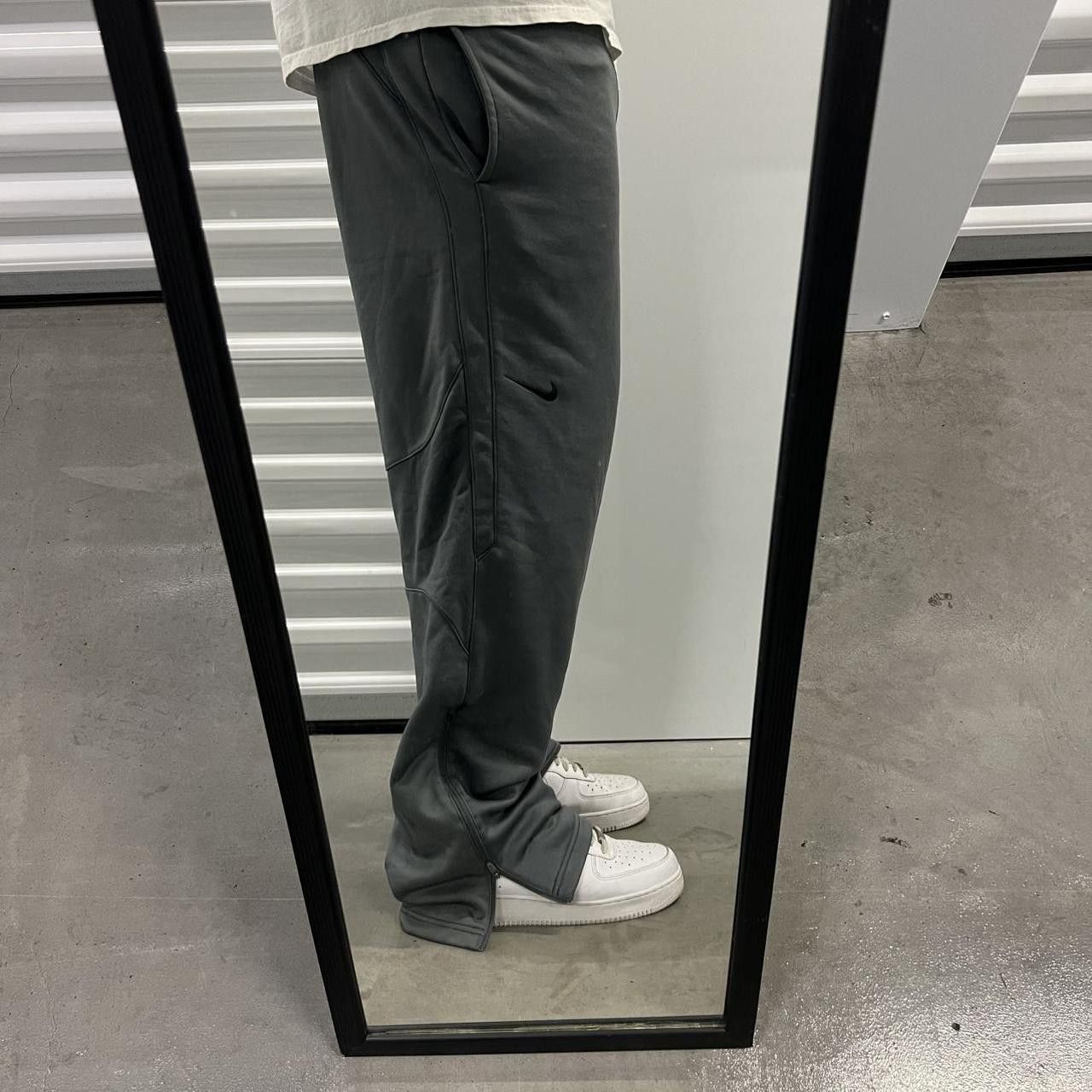 Nike Vintage Y2K/2000s Baggy Nike Grey TrackPants with leg zippers Adjustable waistband and pockets! Size US 34 / EU 50 - 1 Thumbnail