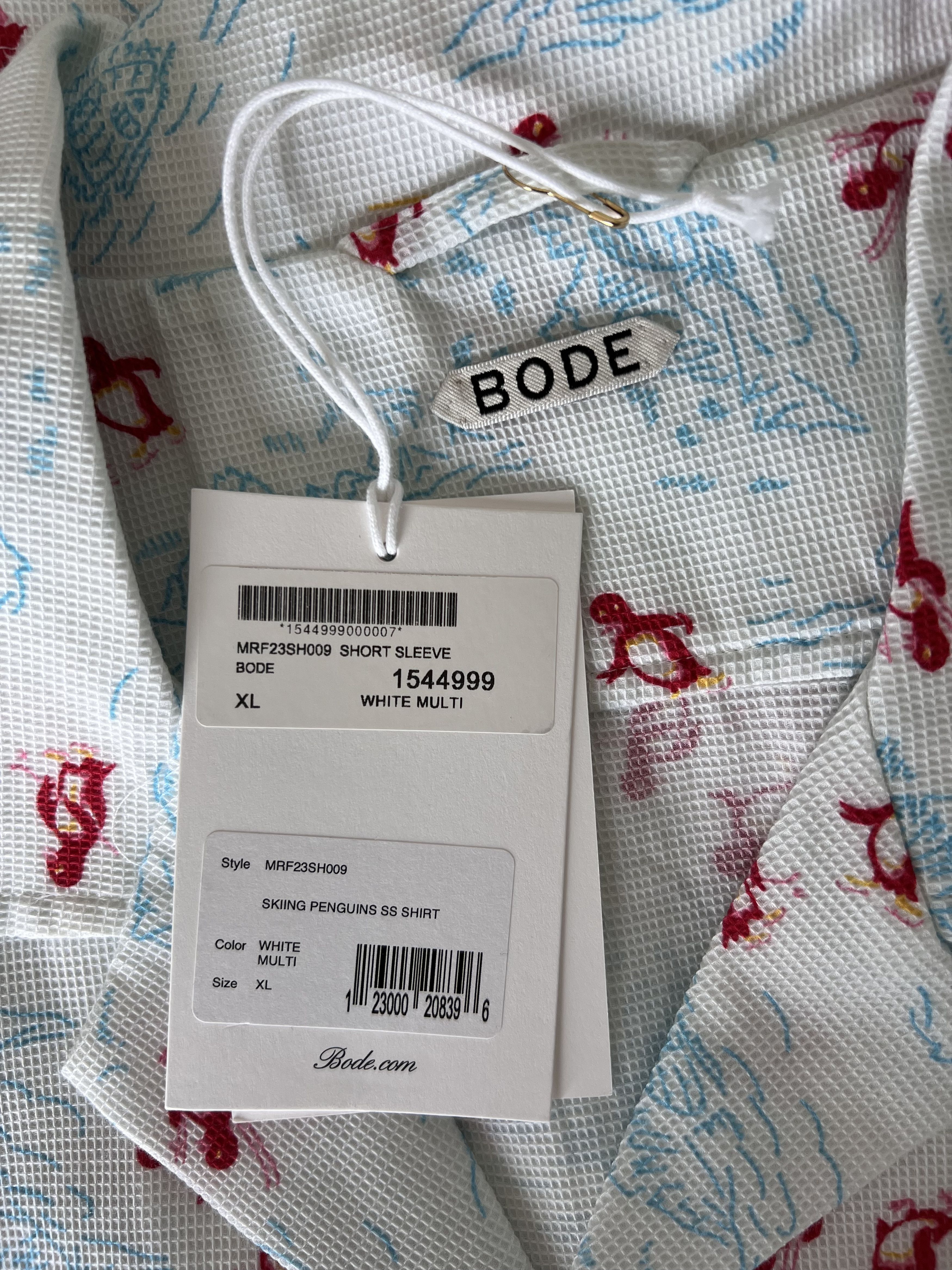 Bode Bode Skiing Penguins Button Up Shirt in White Size US XL / EU 56 / 4 - 7 Thumbnail
