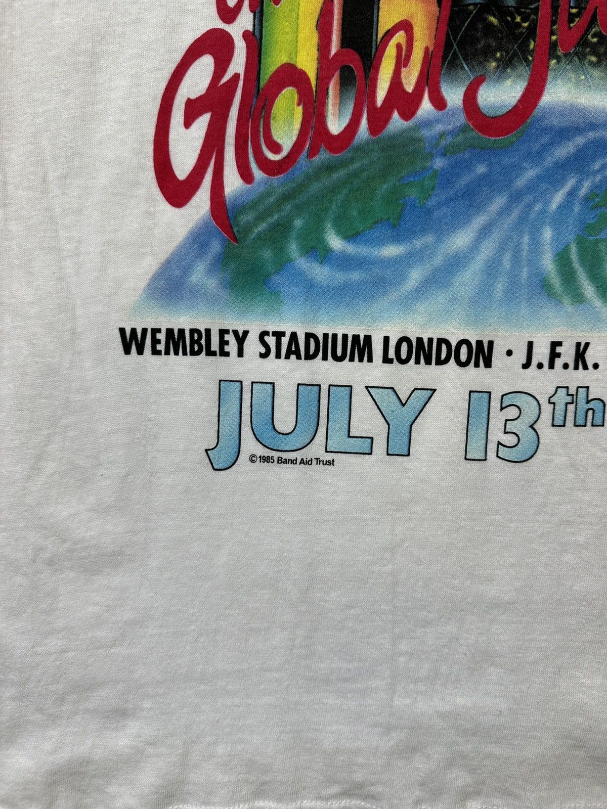 Other Live Air The Global Jukebox 1985 Vintage Rare Band Tee Size US L / EU 52-54 / 3 - 4 Thumbnail
