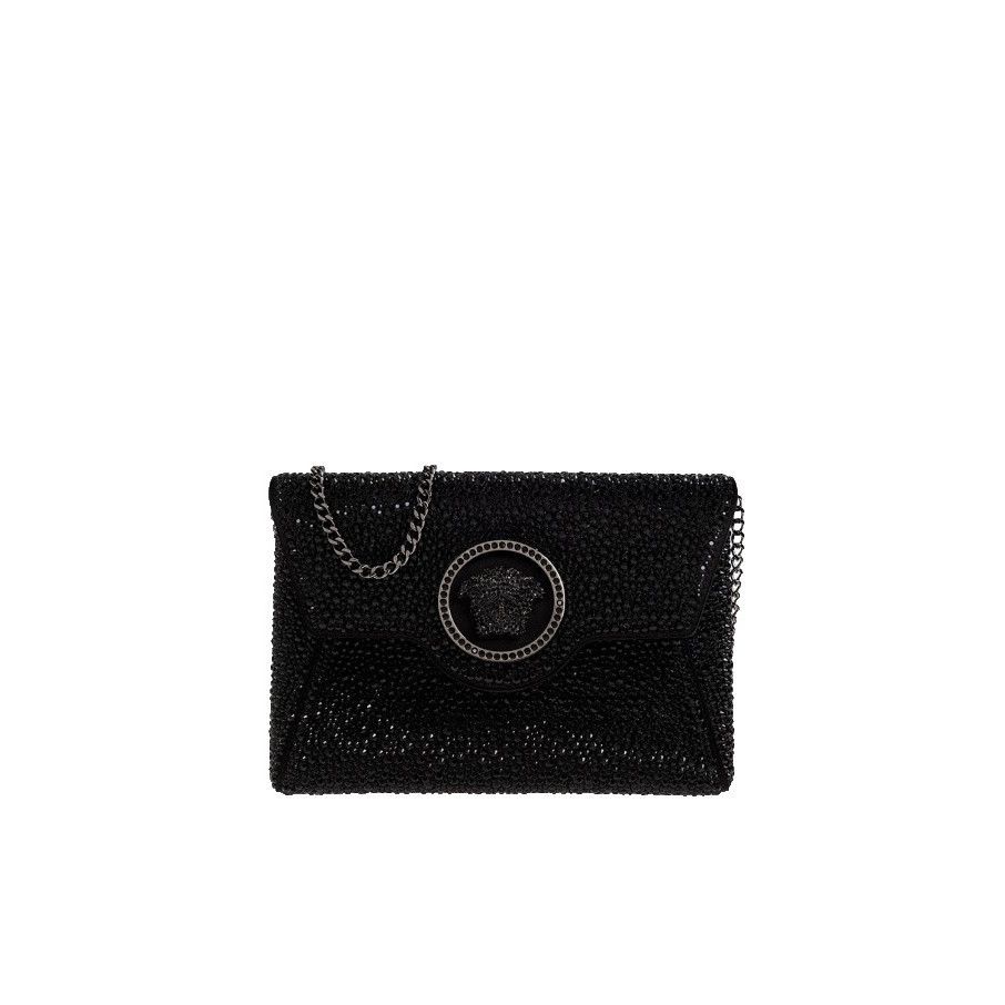 Versace VERSACE La Medusa Crystal Jewel Black Clutch Bag New & Authe Size ONE SIZE - 1 Thumbnail