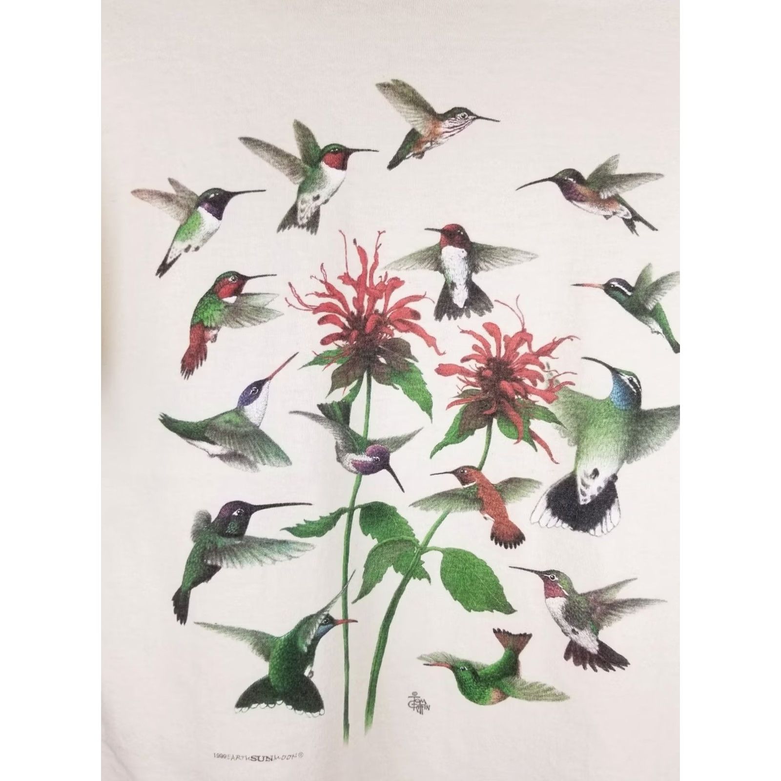 Vintage VINTAGE 1999 HUMMINGBIRD EARTH SUN MOON SINGLE STITCH COTTON T-SHIRT SZ L Mens Size US L / EU 52-54 / 3 - 2 Thumbnail