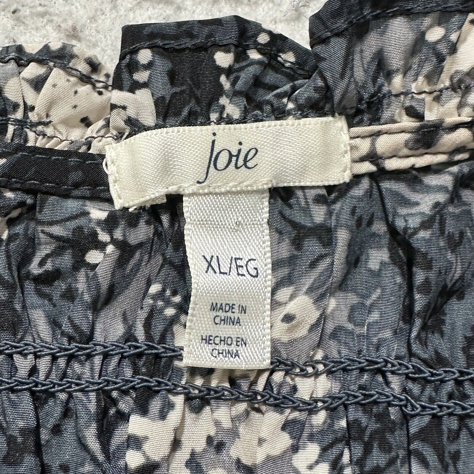 Joie Joie XL Lightweight Tank Top Floral Pullover Blouse Gray Size XL / US 12-14 / IT 48-50 - 3 Thumbnail