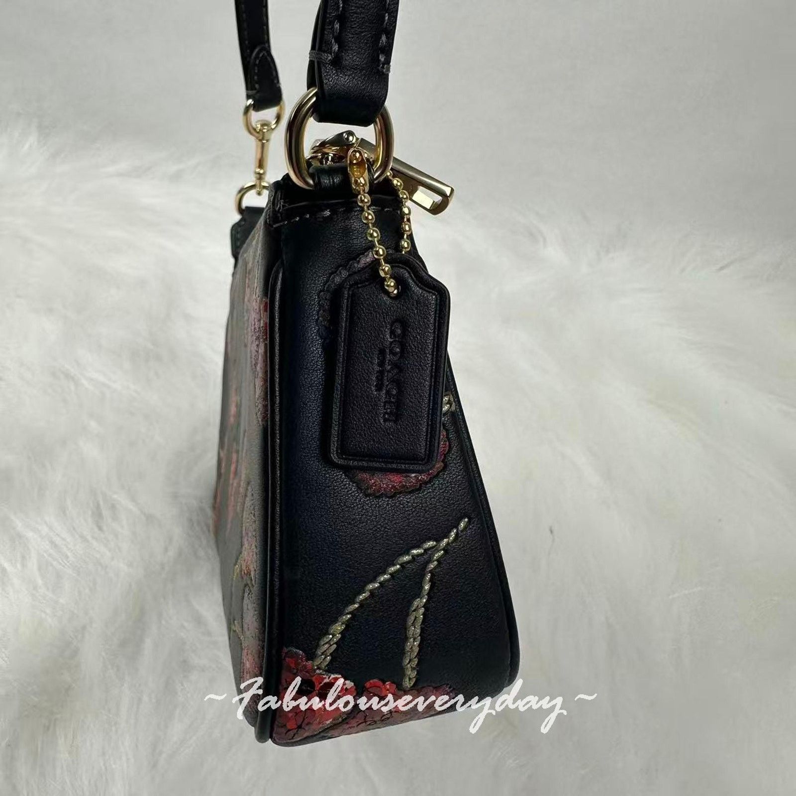 Coach Coach Nolita 19 With Cherry Print In Leather/Gold/Black Size ONE SIZE - 7 Thumbnail