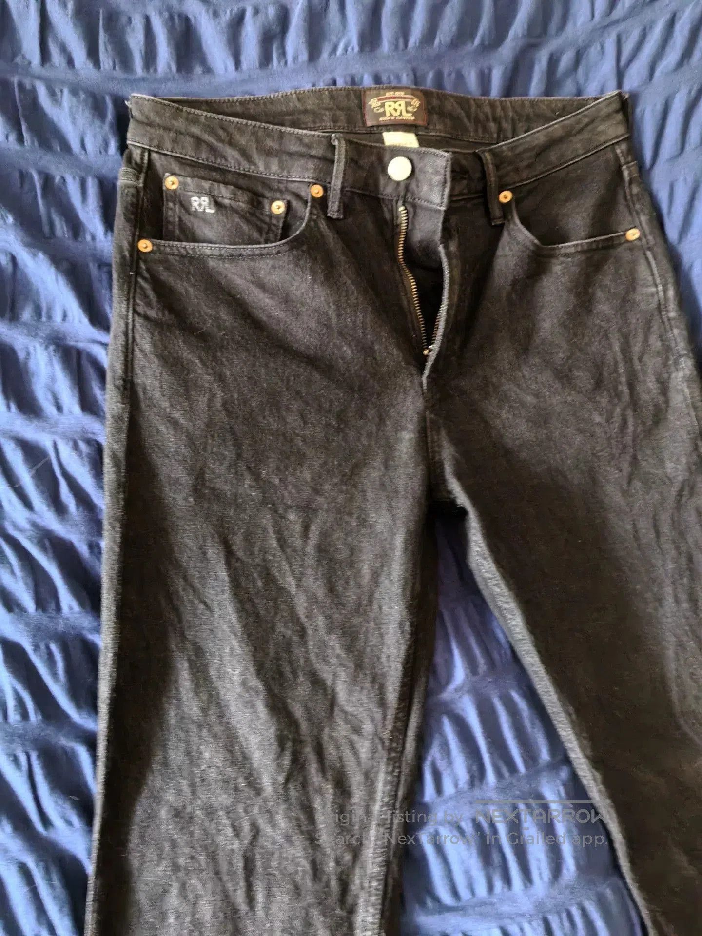 RRL Ralph Lauren Double RL Black Selvedge Denim Jeans. Size US 32 / EU 48 - 2 Thumbnail