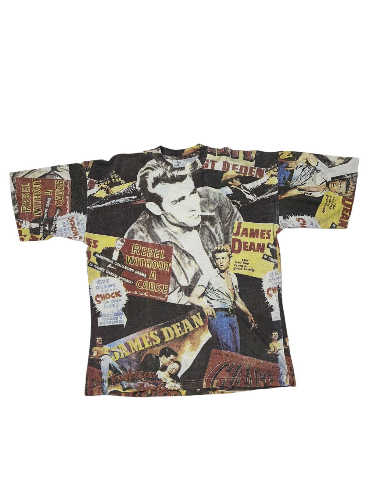 Vintage Vintage 90s Jean Dean All Over Print T-shirt Movie Actor Size US XXL / EU 58 / 5 - 1 Thumbnail