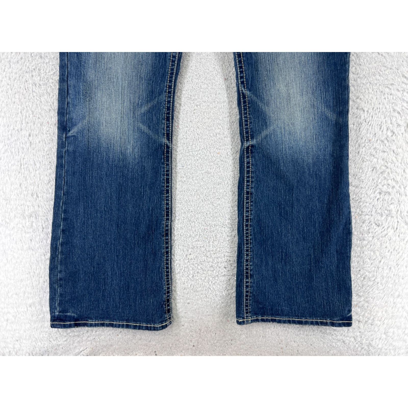 Vintage Maurices Jeans Women 7 Blue Denim Boot Cut Mid Rise Embellished 28x31 Size 28" / US 6 / IT 42 - 2 Thumbnail