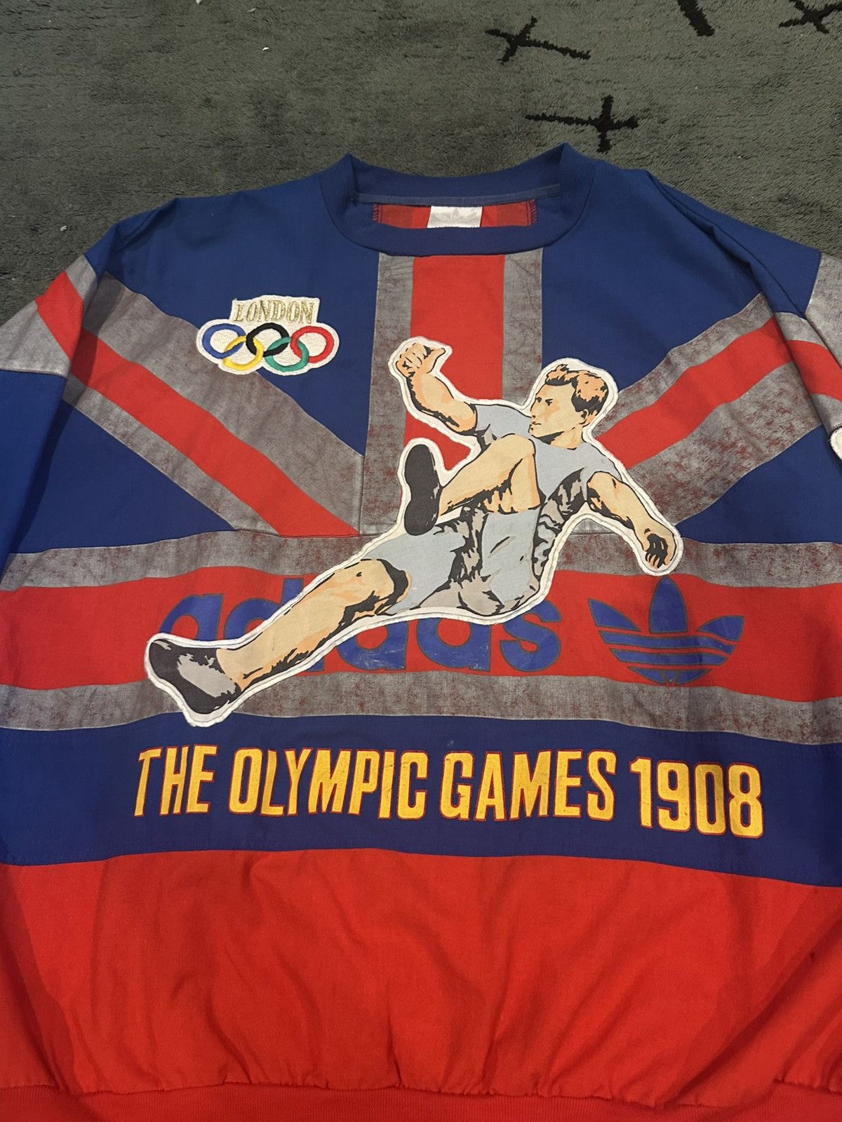 Adidas Vintage 80’s Adidas London Olympics Games 1908 Sweatshirt Size US L / EU 52-54 / 3 - 6 Thumbnail
