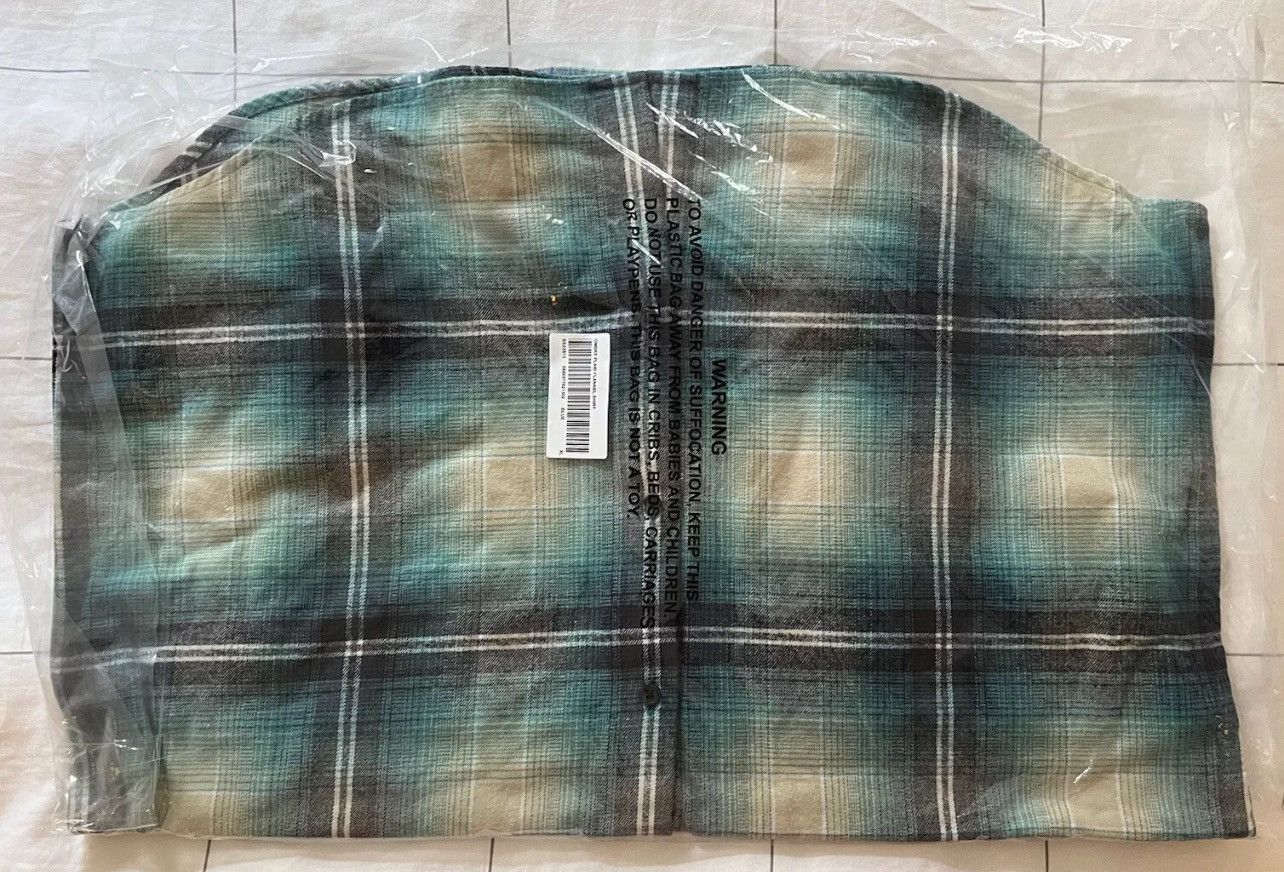 Supreme Supreme Shadow Plaid Flannel Shirt Blue Cotton Ombre Size XL |  Grailed