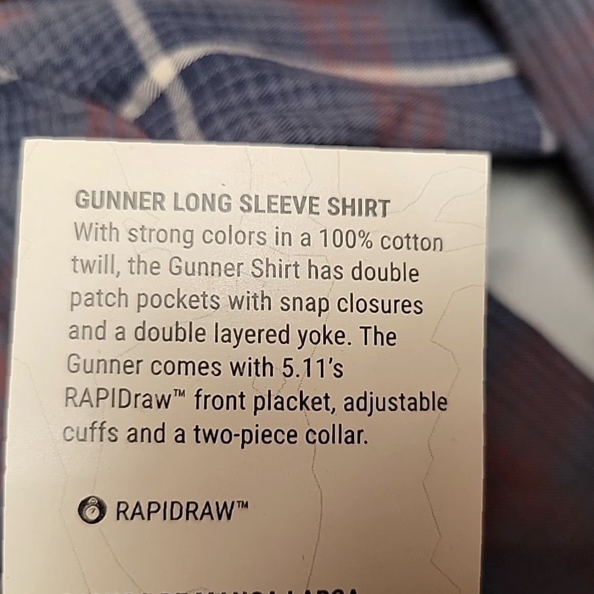 Vintage VINTAGE? (No) 5.11 Tactical Shirt Mens 2XL Red Gunner Rapid Draw Snap Long Sleeve Flap Pocket Button-Up Plaid Casual Outdoor Mens Size US XXL / EU 58 / 5 - 4 Thumbnail