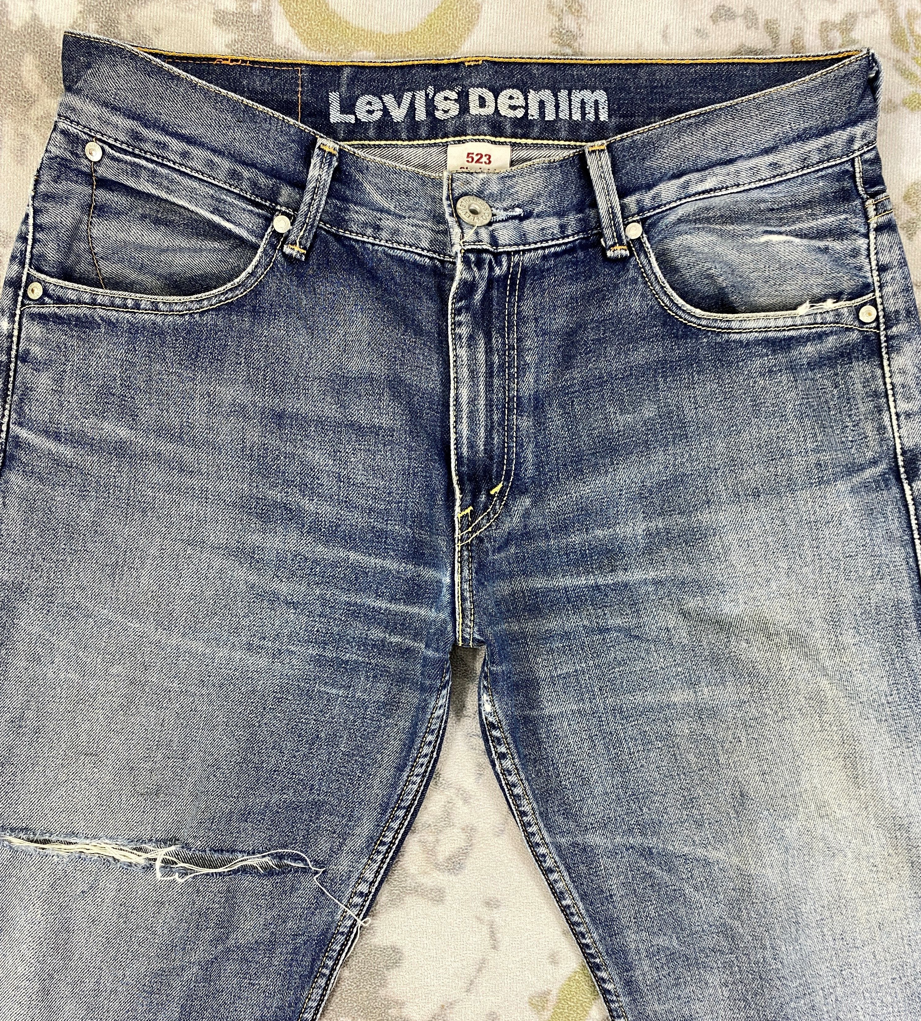 Levi's Faded Blue Levi's 523 Jeans 36x28 Denim -JN2045 Size US 36 / EU 52 - 3 Thumbnail