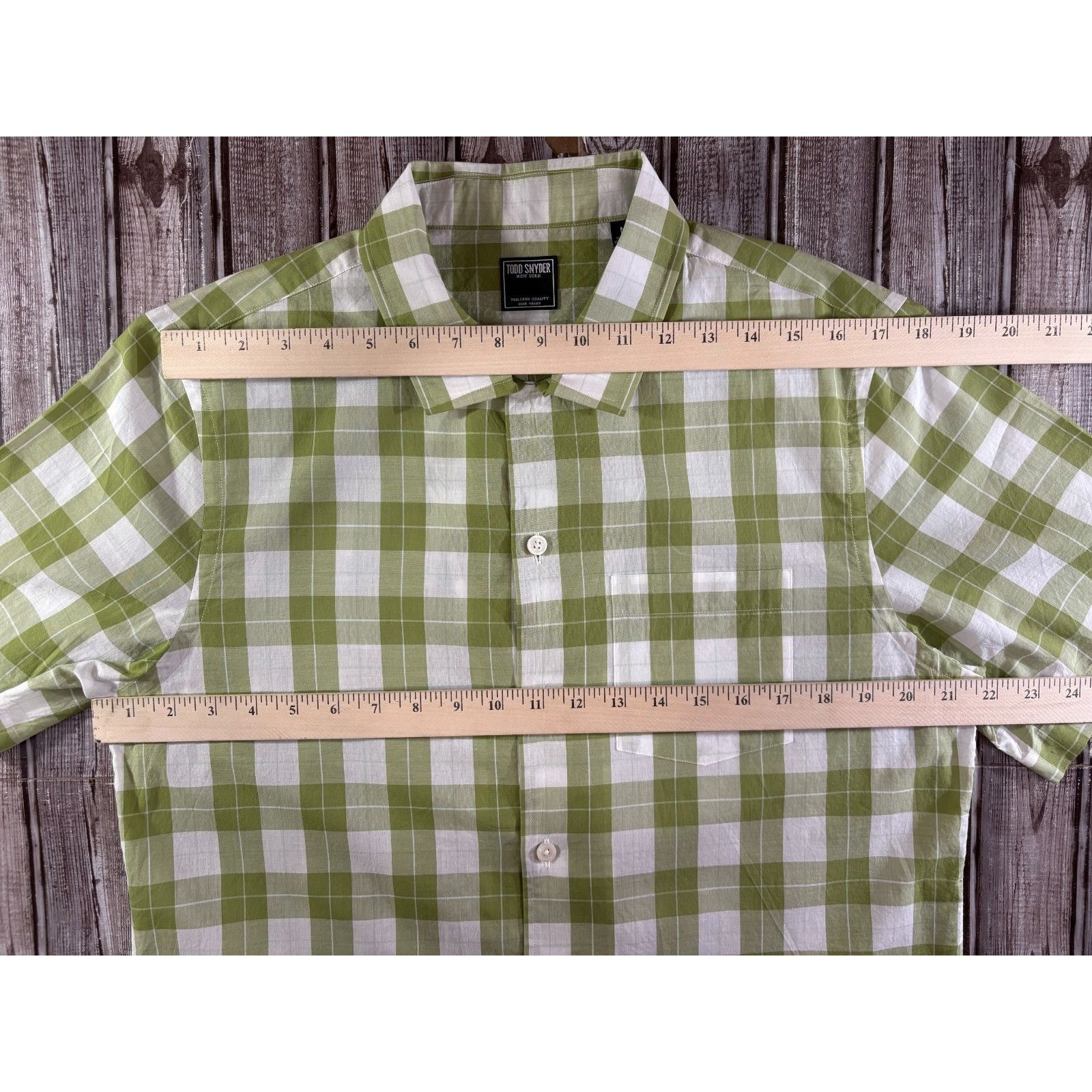 Todd Snyder Todd Snyder lightweight Plaid Shirt Size M Gren ivory NWOT Size US M / EU 48-50 / 2 - 5 Thumbnail