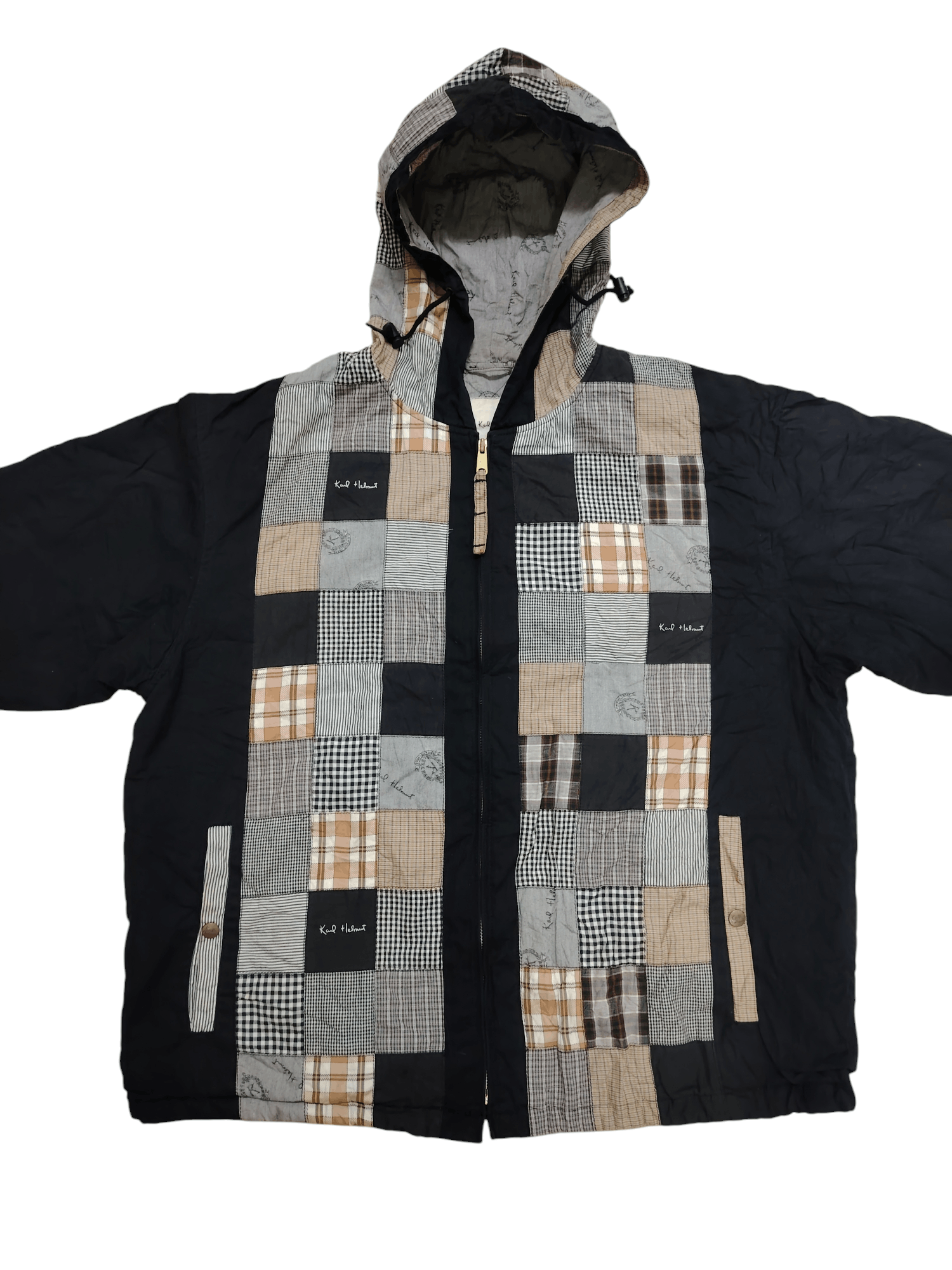 Karl Helmut Karl Helmut Full Patches Hooded Bomber Jacket Size US XL / EU 56 / 4 - 5 Thumbnail