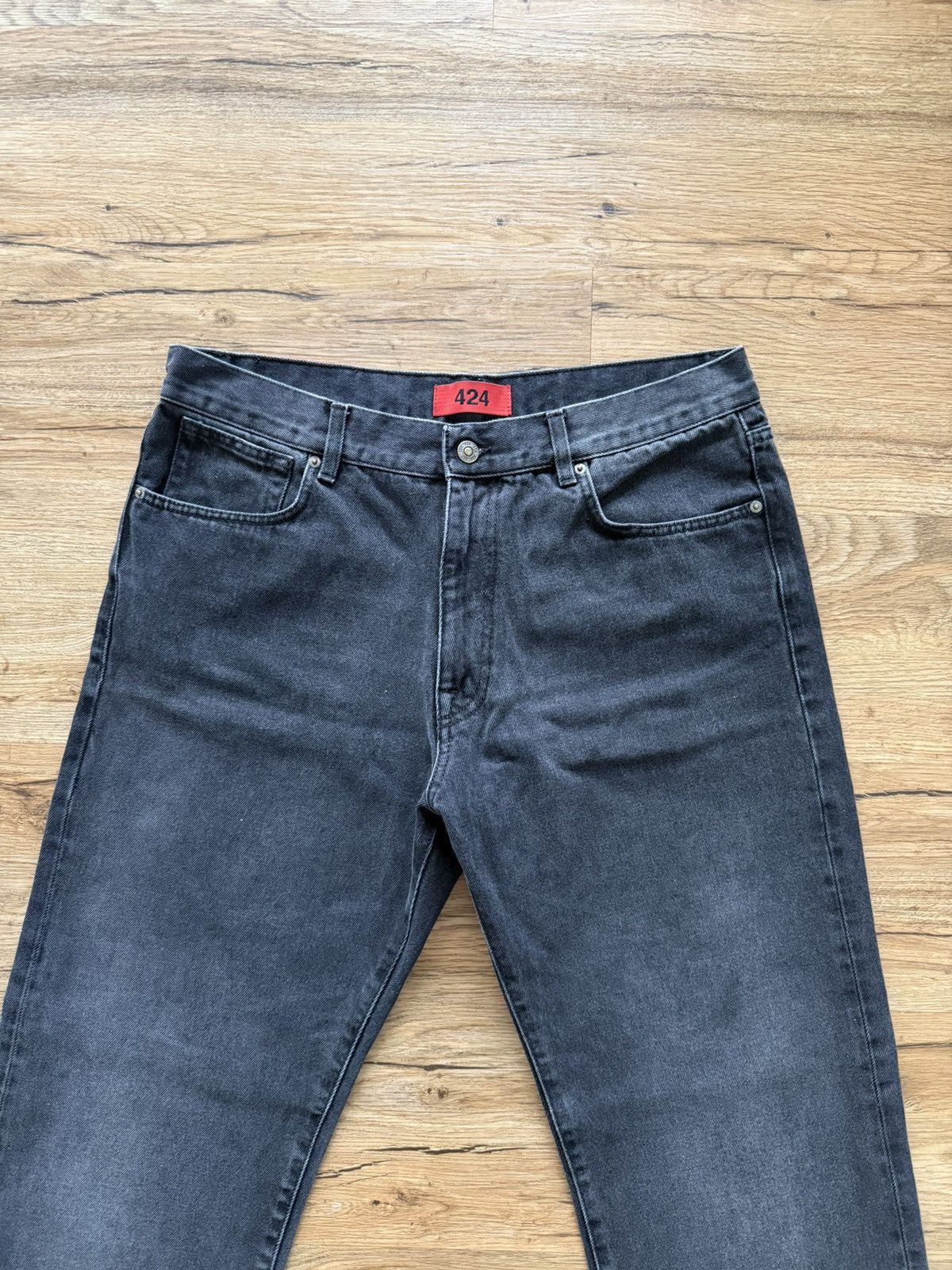 424 424 Straight Jeans – Washed Black Size US 34 / EU 50 - 3 Thumbnail