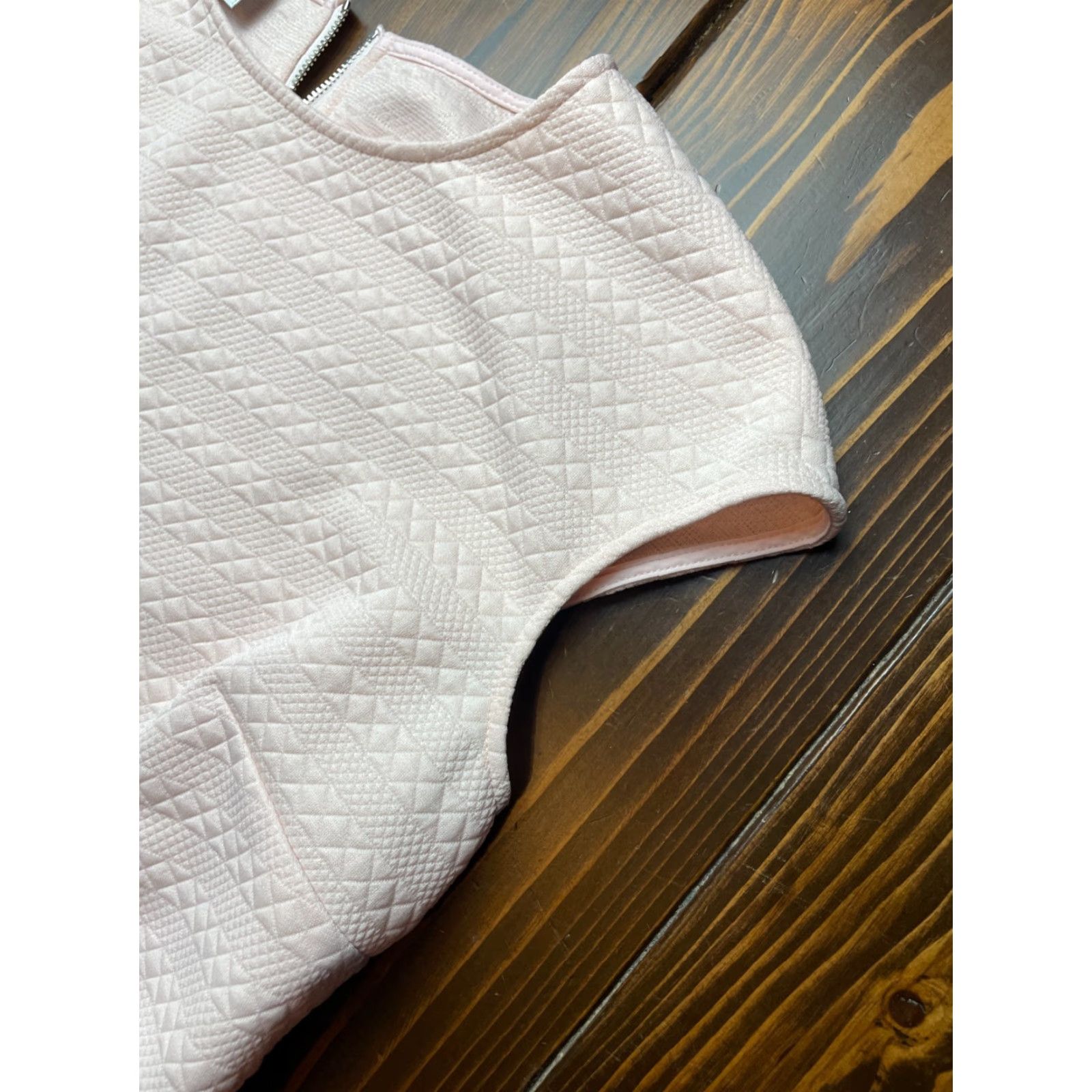 Donna Morgan Donna Morgan Shirt Dress Womens Size 12 Pink Above Knee Sleeveless Textured Size XL / US 12-14 / IT 48-50 - 4 Thumbnail
