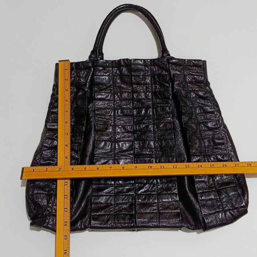 Miu Miu Miu Miu Black Leather Vitello Lux Pleated Tote Bag Size ONE SIZE - 8 Thumbnail