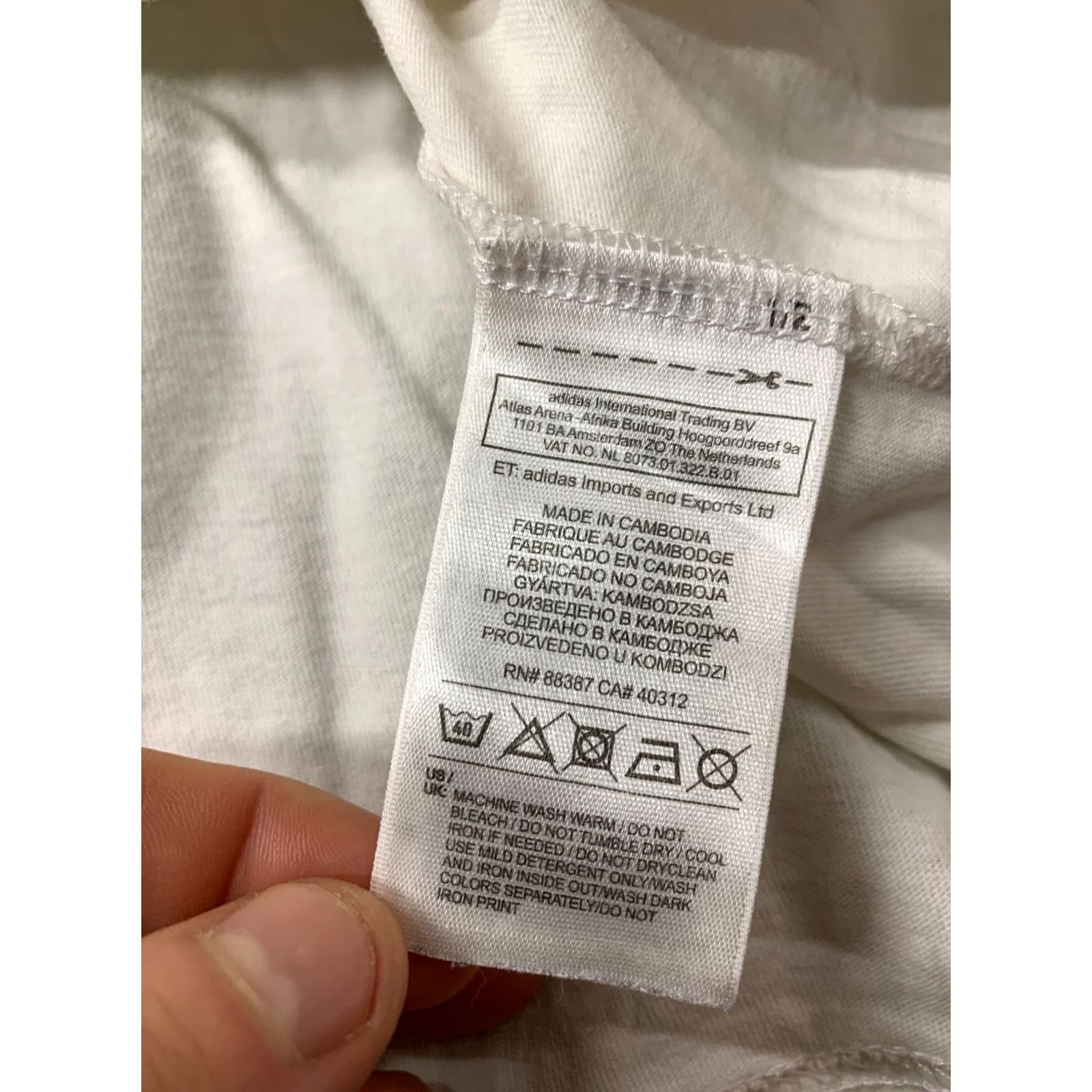 Adidas ADIDAS ORIGINAL 2014 MEN T-SHIRT SHIRT Jersey Short Sleeve Logo White 100% Cotton Large Regular Male Womens Mens Size US L / EU 52-54 / 3 - 5 Thumbnail