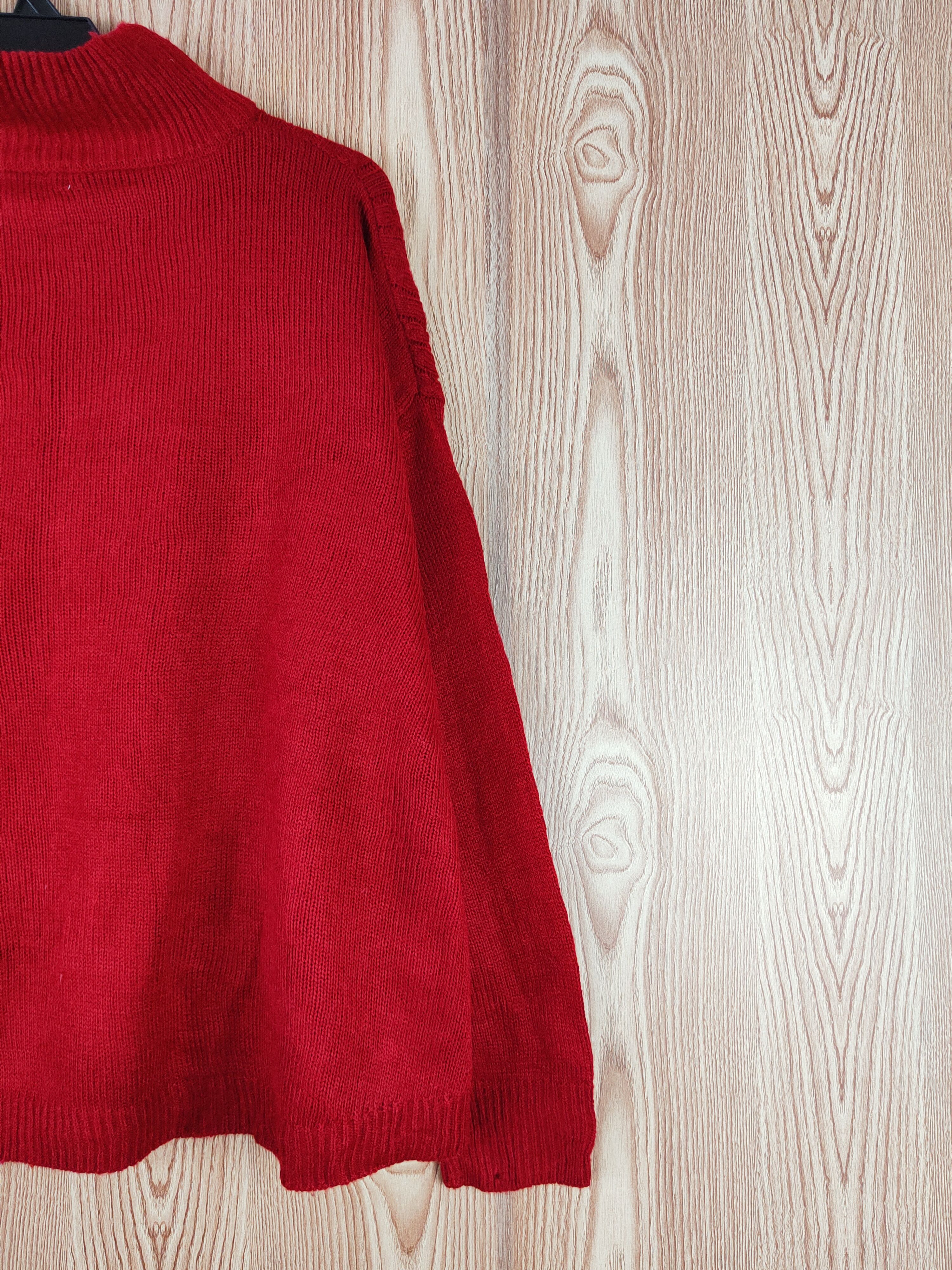 Japanese Brand × Vintage Earth Music & Ecology Red Knitwear Sweatshirts #W346 Size L / US 10 / IT 46 - 9 Thumbnail