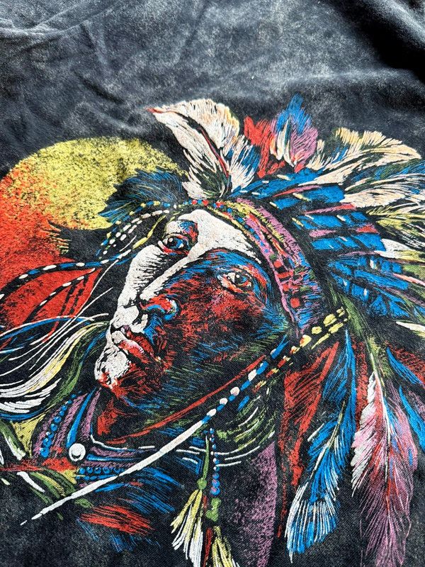 Hanes Vintage Hanes Made in USA Indian tee Size US L / EU 52-54 / 3 - 3 Thumbnail