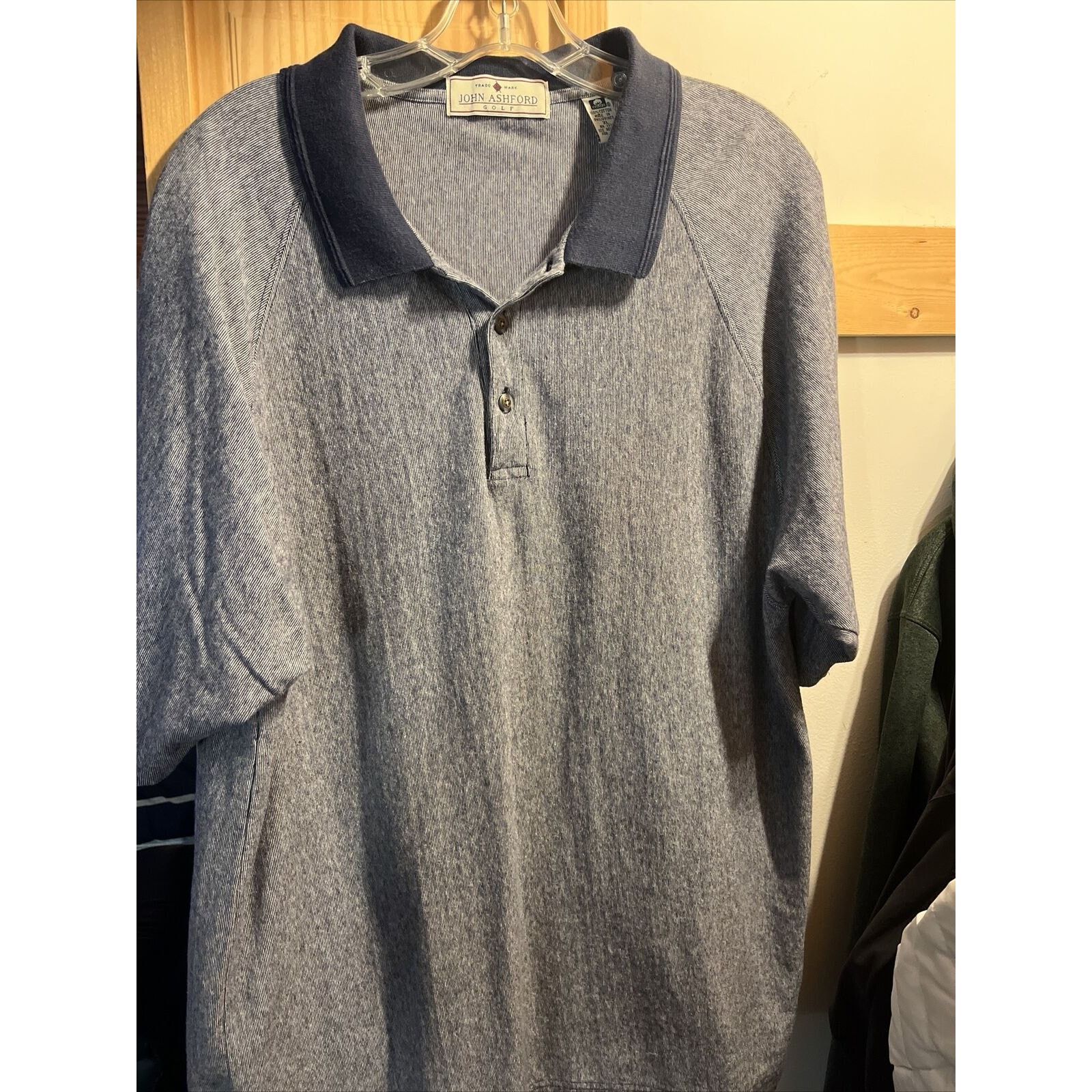 John Ashford John Ashford Golf Vintage Men XL Gray 1/4 Button Cotton Polo Size US XL / EU 56 / 4 - 7 Thumbnail