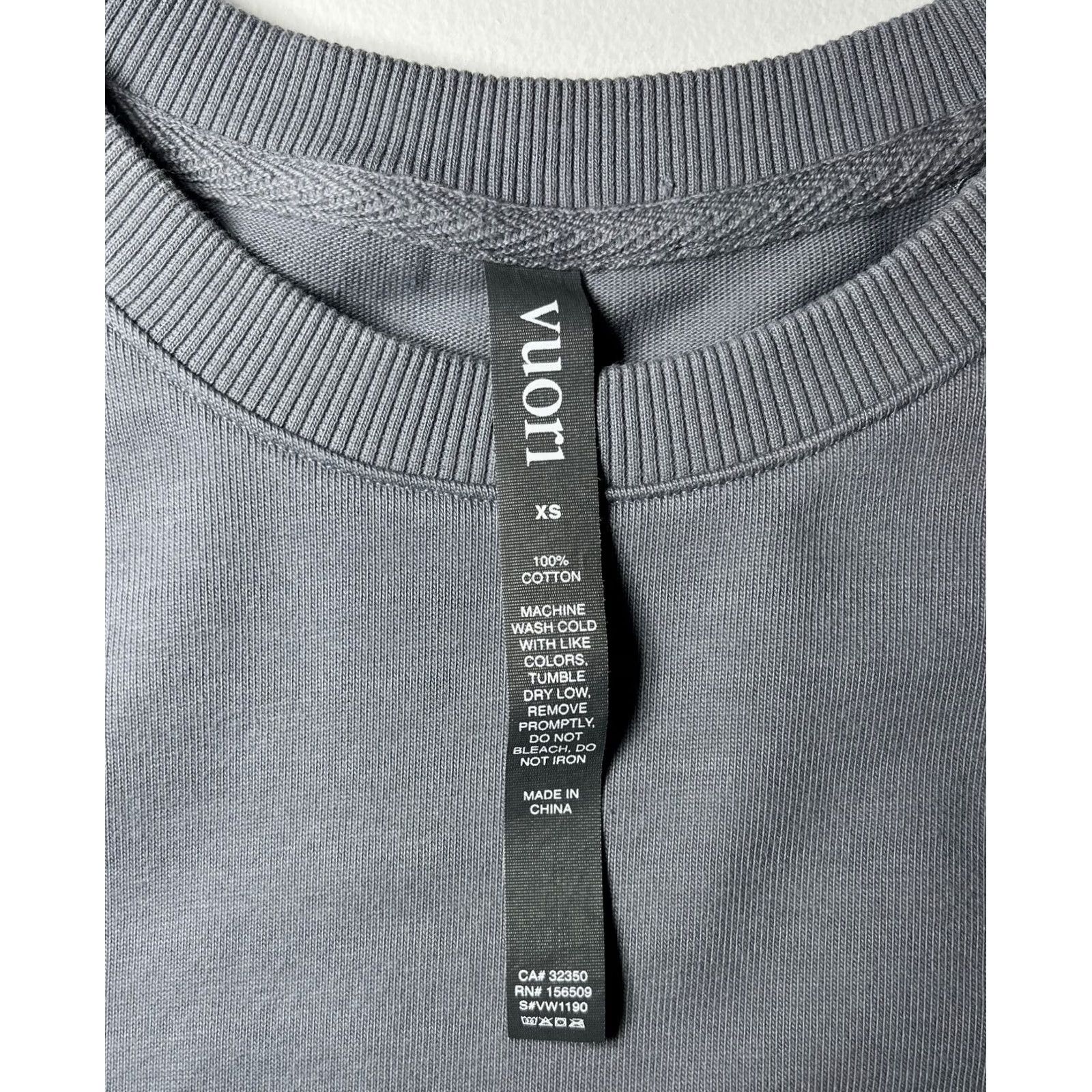 Vuori Vuori Women's Mackenzie Short Sleeve Top T-Shirt XS Gray - 100% Cotton, VW1190, Solid, Casual, Travel, Workwear Size XS / US 0-2 / IT 36-38 - 5 Thumbnail