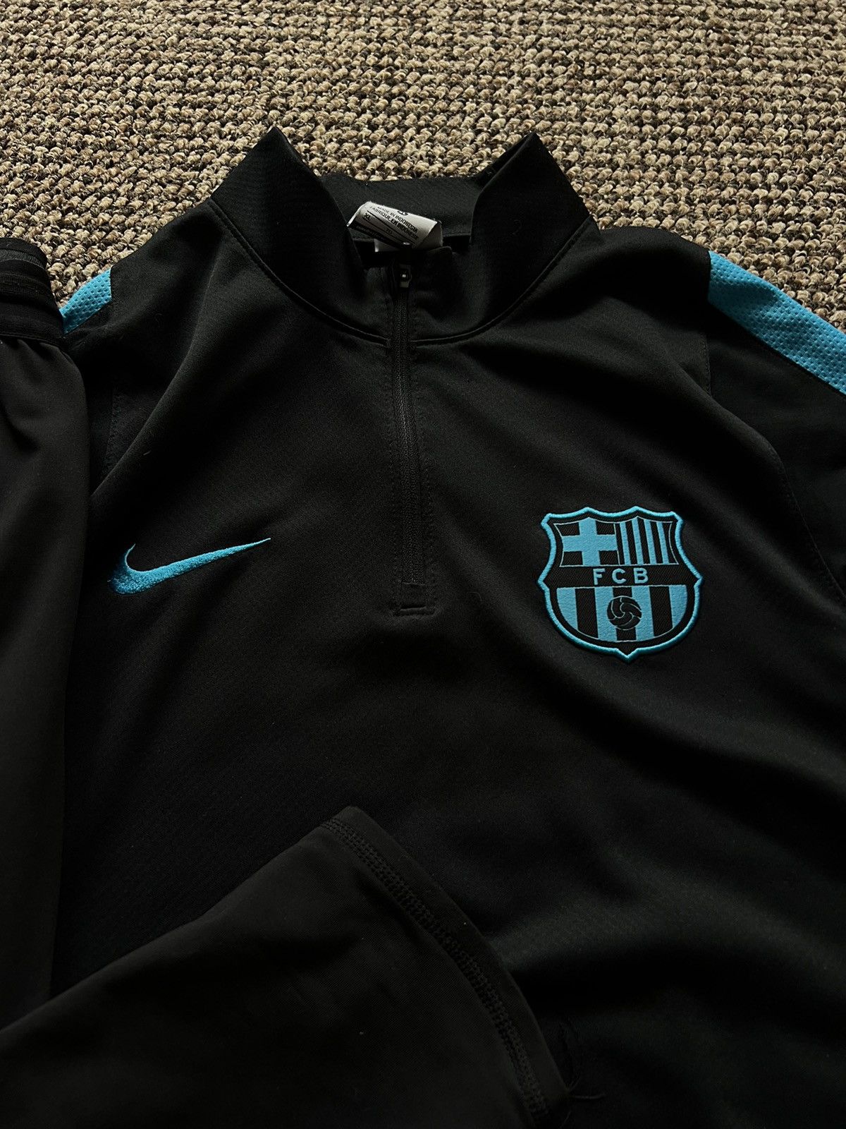 Nike × Vintage NIKE VINTAGE FC BARCELONA TRACK SUIT DRILL SWOOSH Size US L / EU 52-54 / 3 - 8 Thumbnail