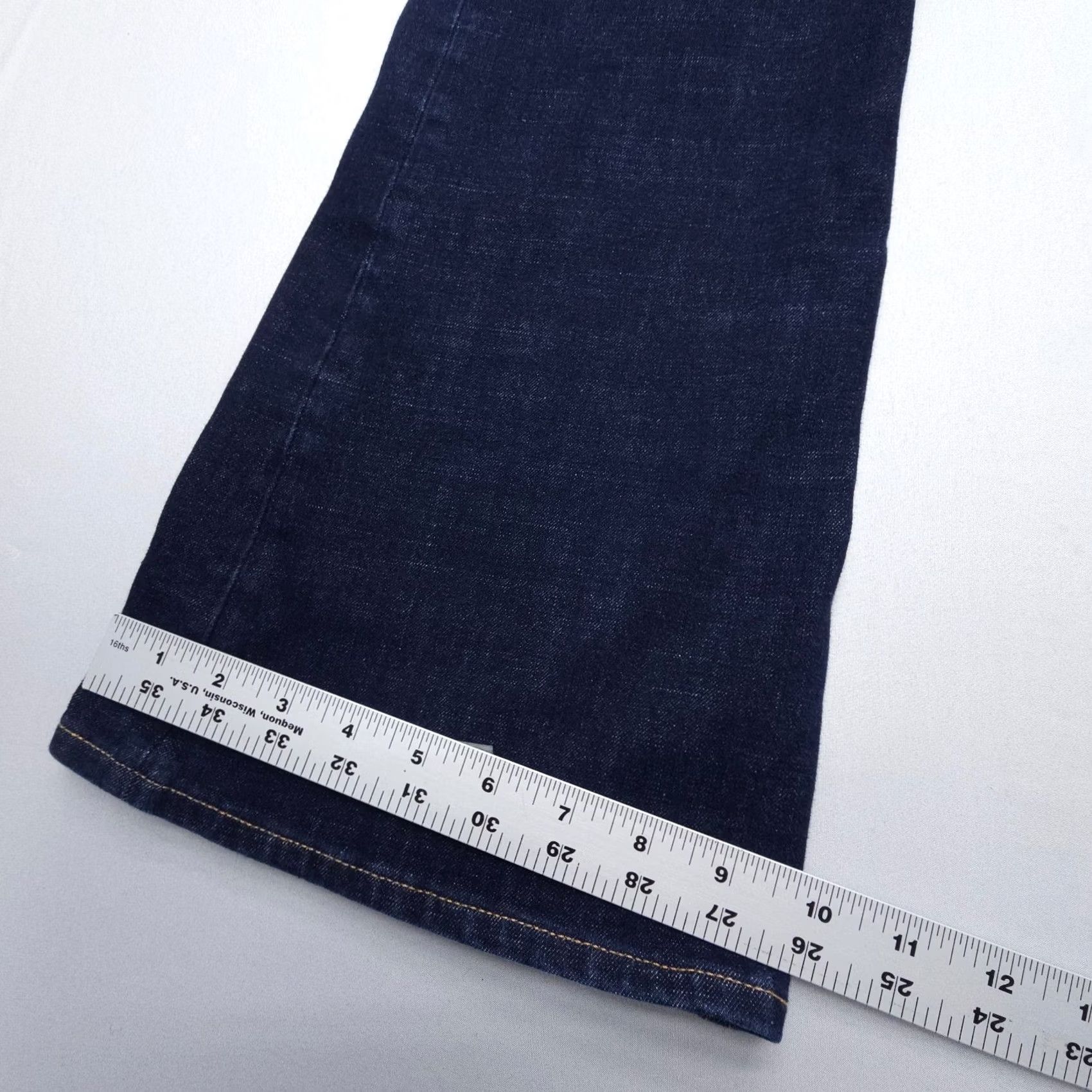 J.Crew J. Crew Jeans Womens 30P Dark Wash Stretch Denim Bohemian Flared 5-Pocket Belt Loops Size 30" / US 8 / IT 44 - 5 Thumbnail