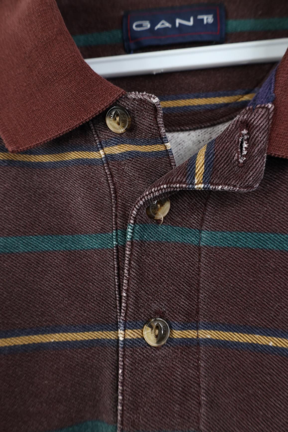 Vintage Vintage 90s Streetwear Striped Long Sleeve Rugby Polo Shirt Size US XL / EU 56 / 4 - 7 Thumbnail