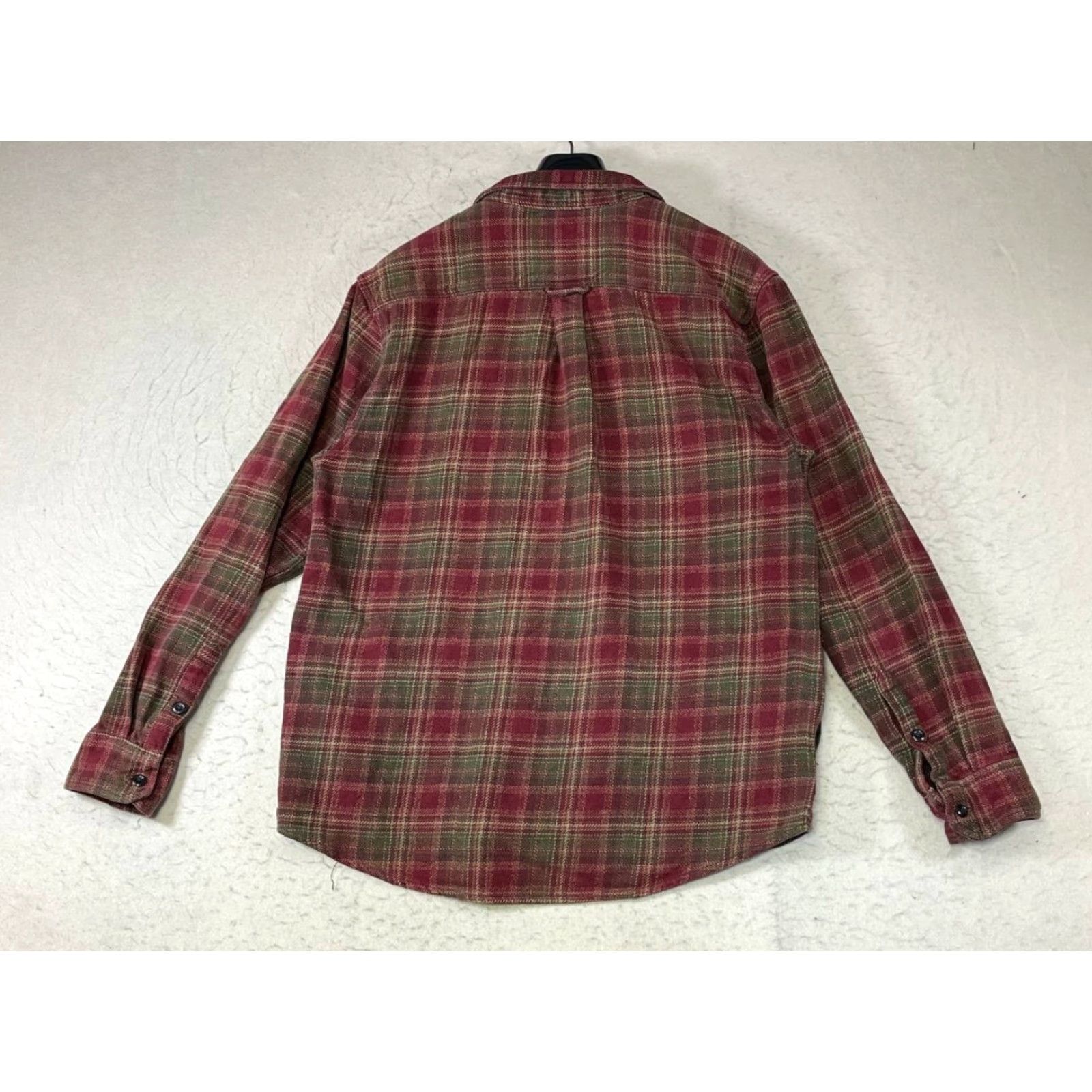 Orvis VINTAGE Orvis Mens Large Heavy Flannel Button-Up Plaid Red Camp Outdoors Shirt Size US L / EU 52-54 / 3 - 2 Thumbnail