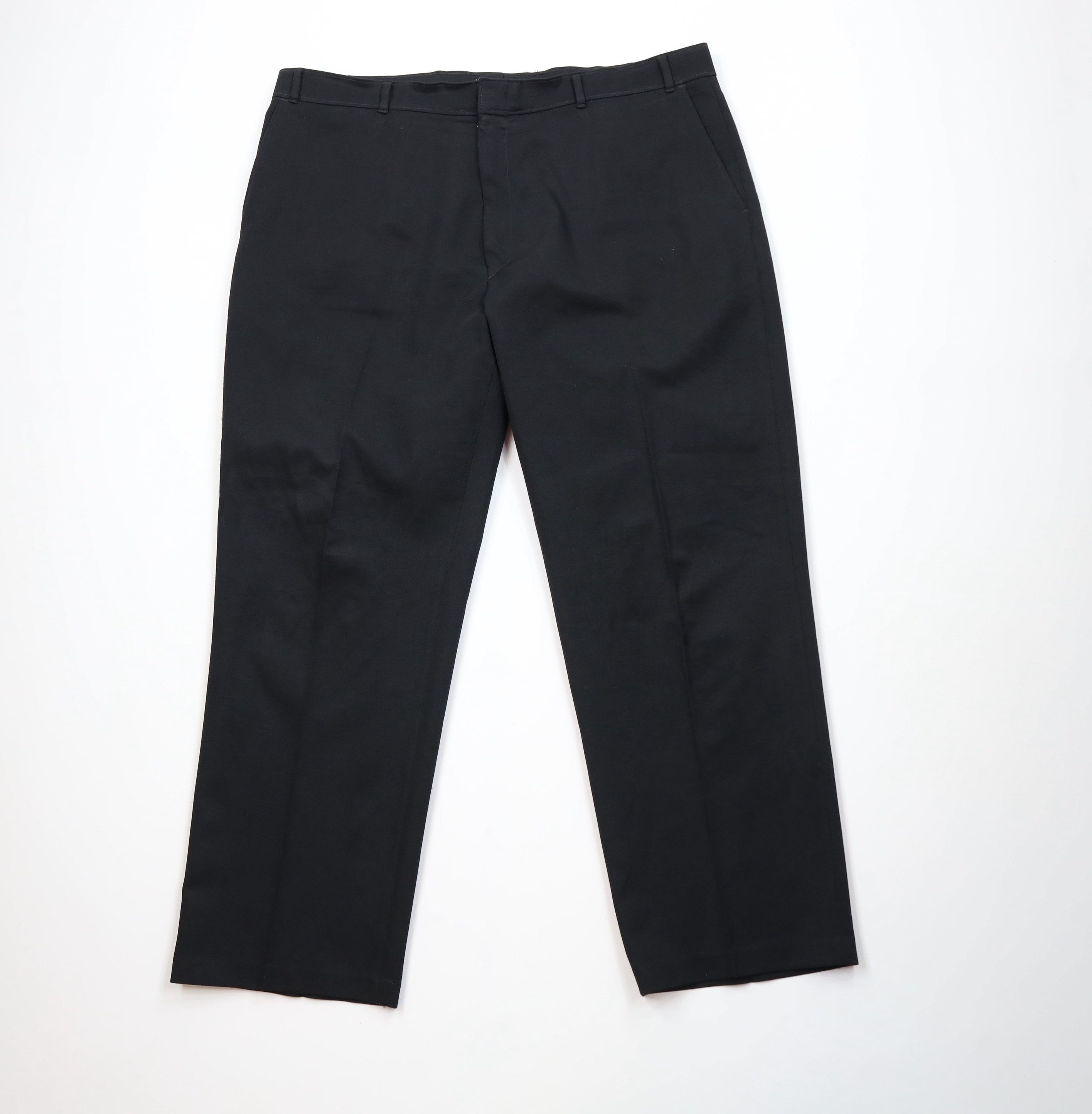 Levi's Vintage 90s Levis Knit Wide Leg Chino Pants Black Polyester Size US 42 / EU 58 - 1 Thumbnail