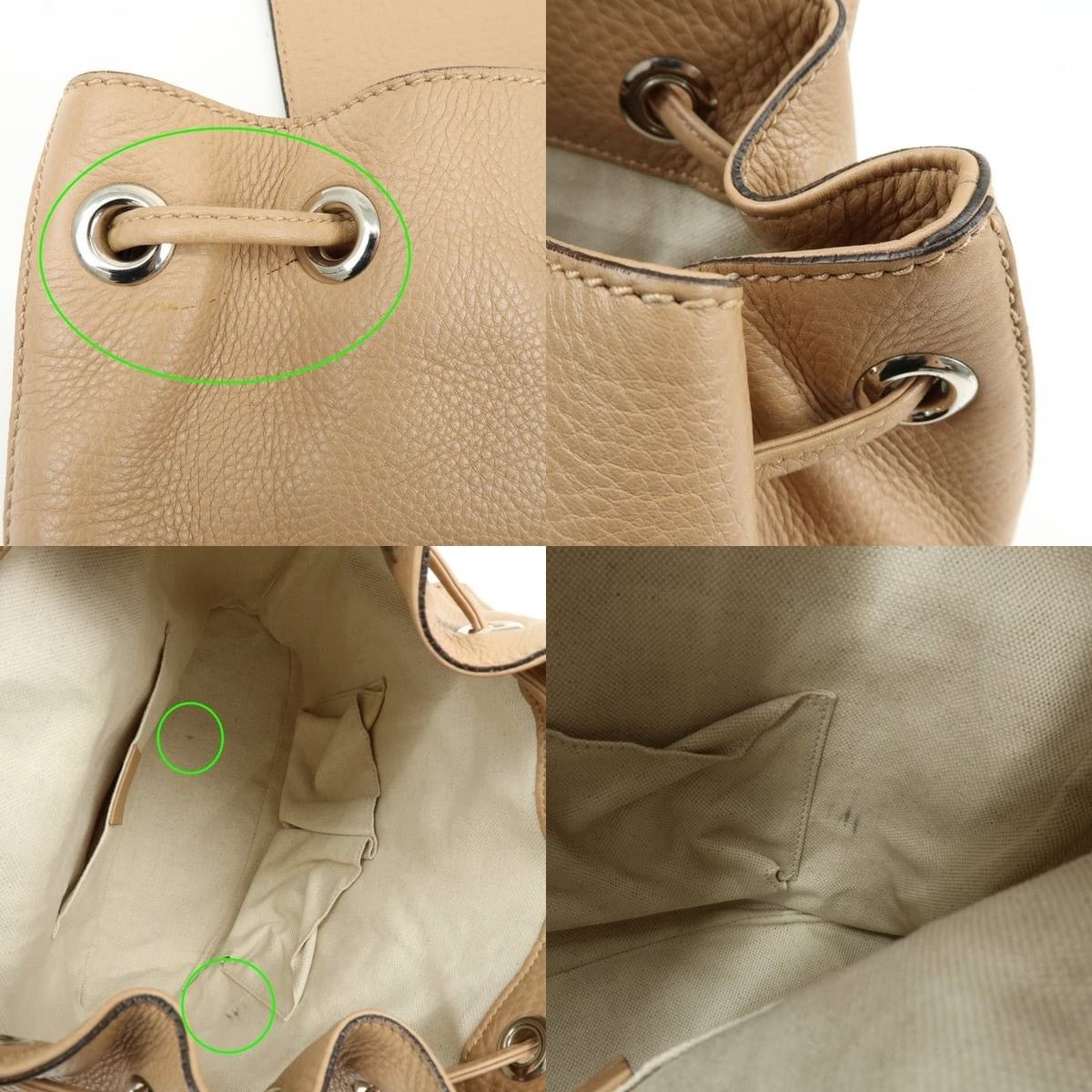Gucci Gucci Bamboo Tassel Calfskin Backpack Tan Size ONE SIZE - 7 Thumbnail