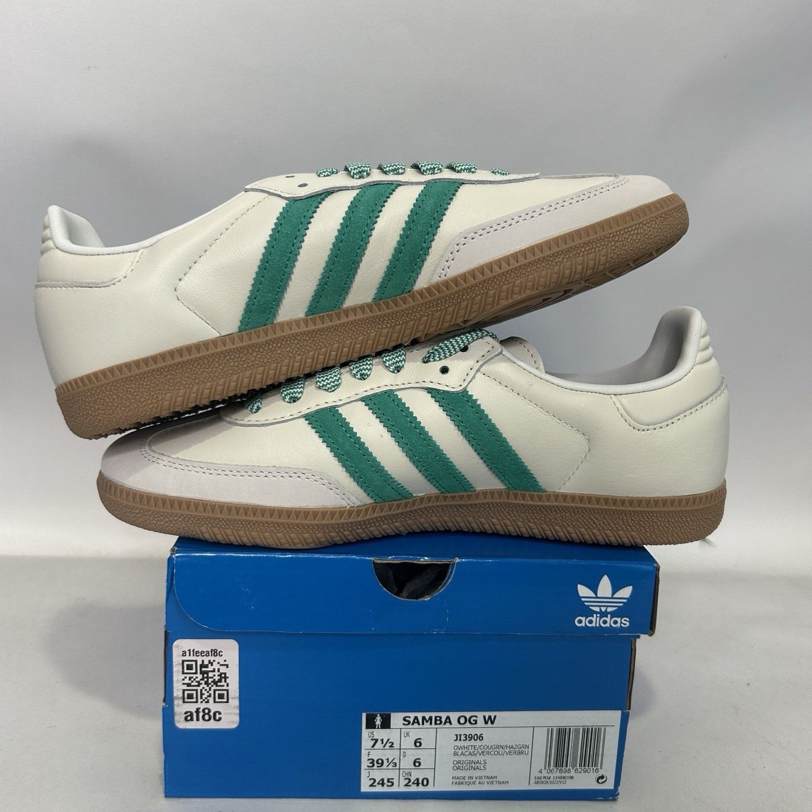 Adidas adidas Samba WMNS “Off-White Hazy Green” Size US 7.5 / IT 37.5 - 3 Thumbnail
