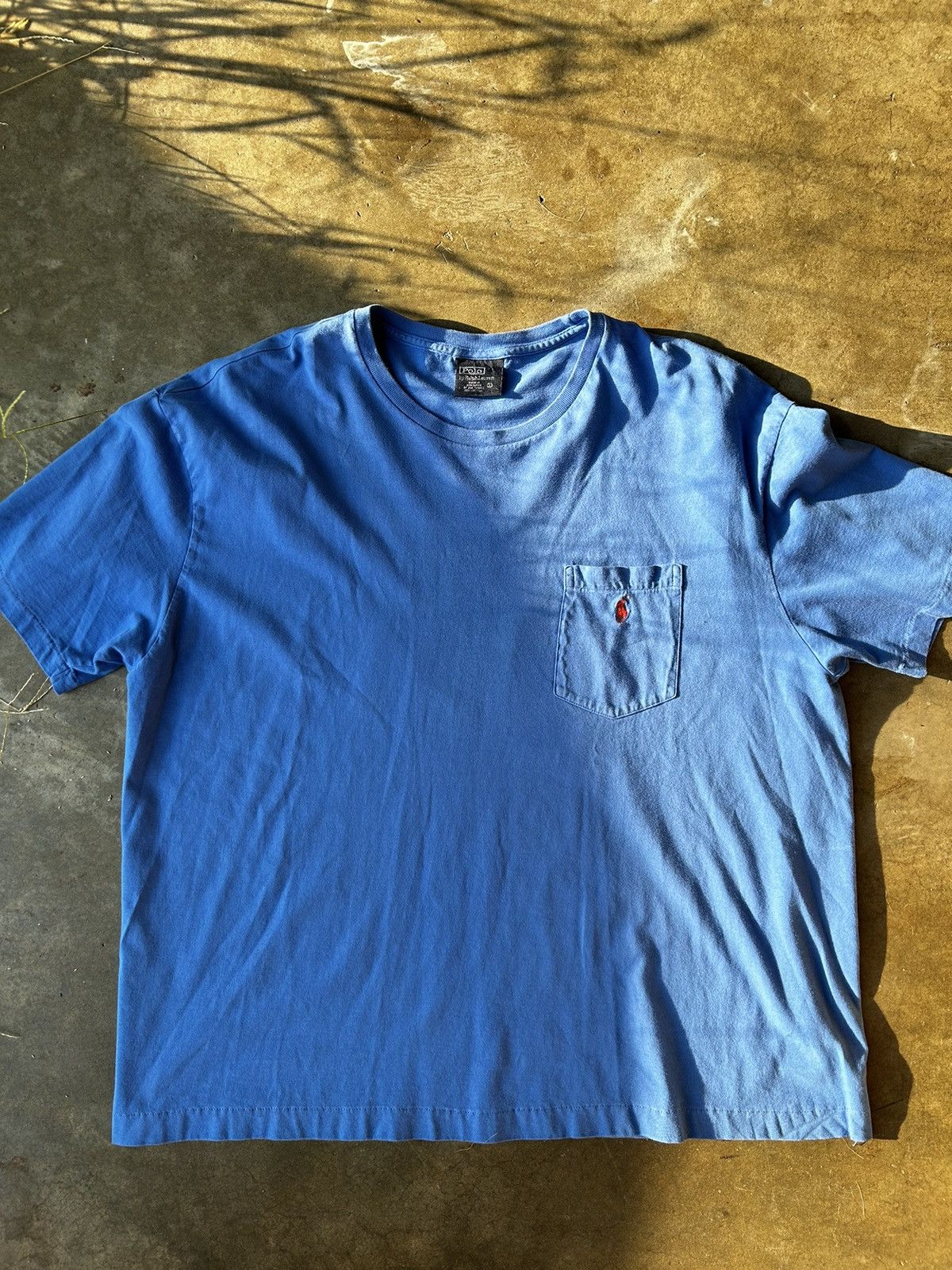 Polo Ralph Lauren × Vintage Vintage Y2K Polo Ralph Lauren Pocket Logo T Blue Size L Size US L / EU 52-54 / 3 - 1 Thumbnail