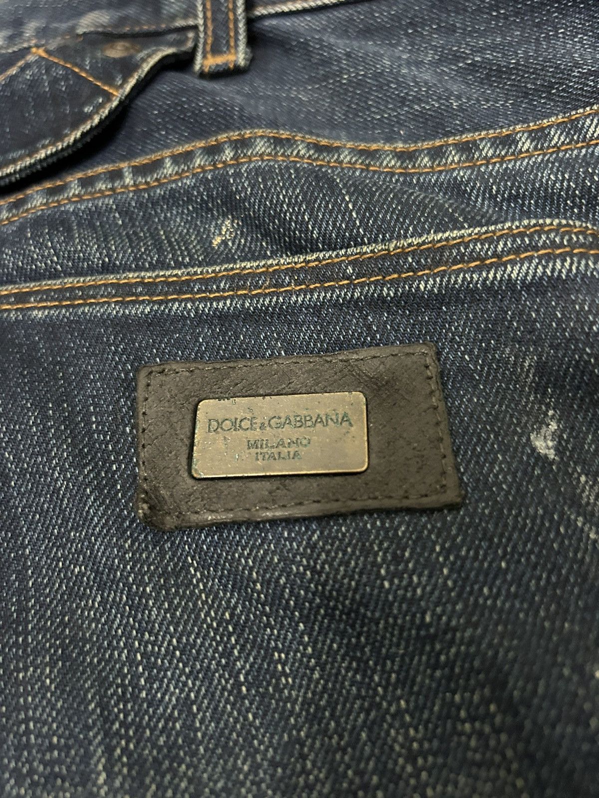 Dolce & Gabbana Dolce & Gabana Buckle Back Distressed Paint Denim Size US 34 / EU 50 - 12 Thumbnail