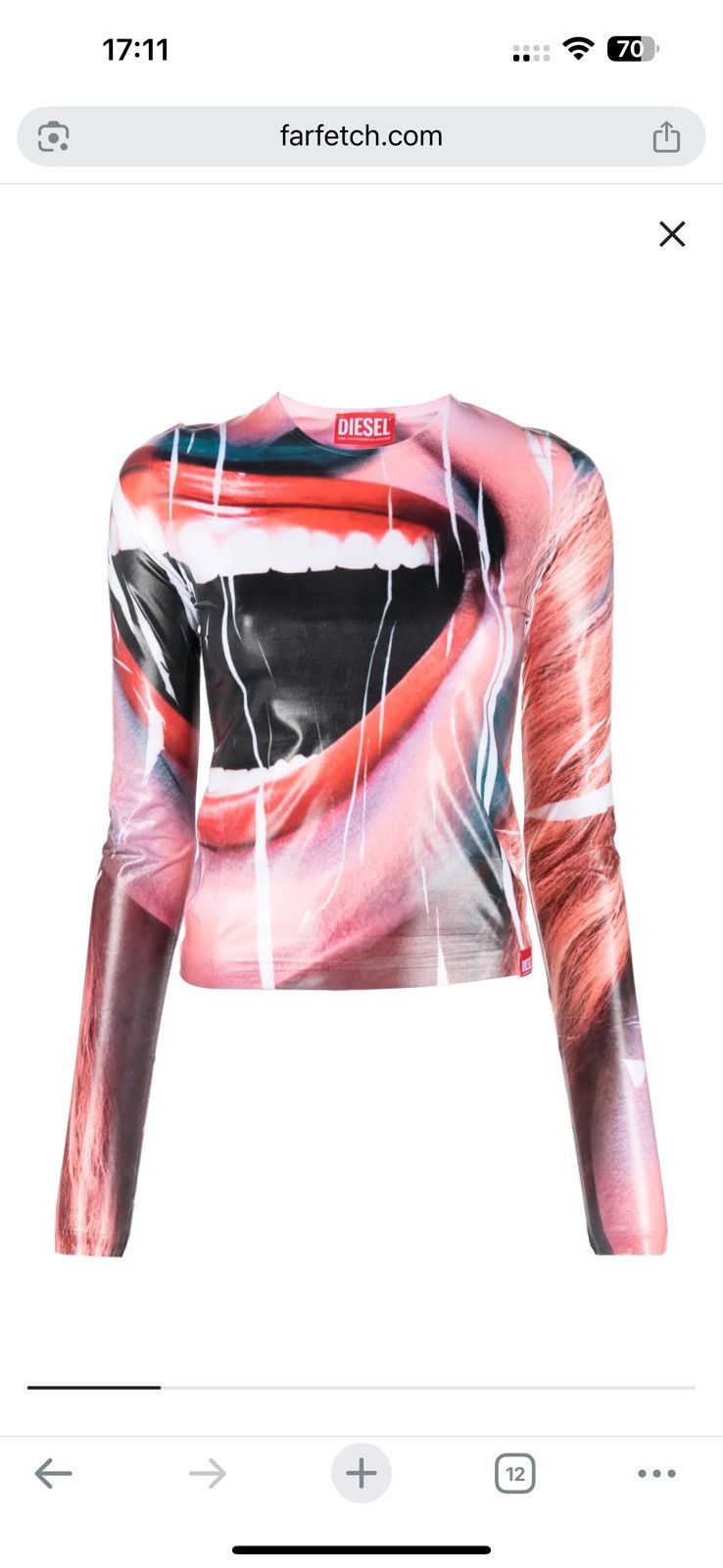Diesel Diesel laminated top, size S Size S / US 4 / IT 40 - 6 Thumbnail