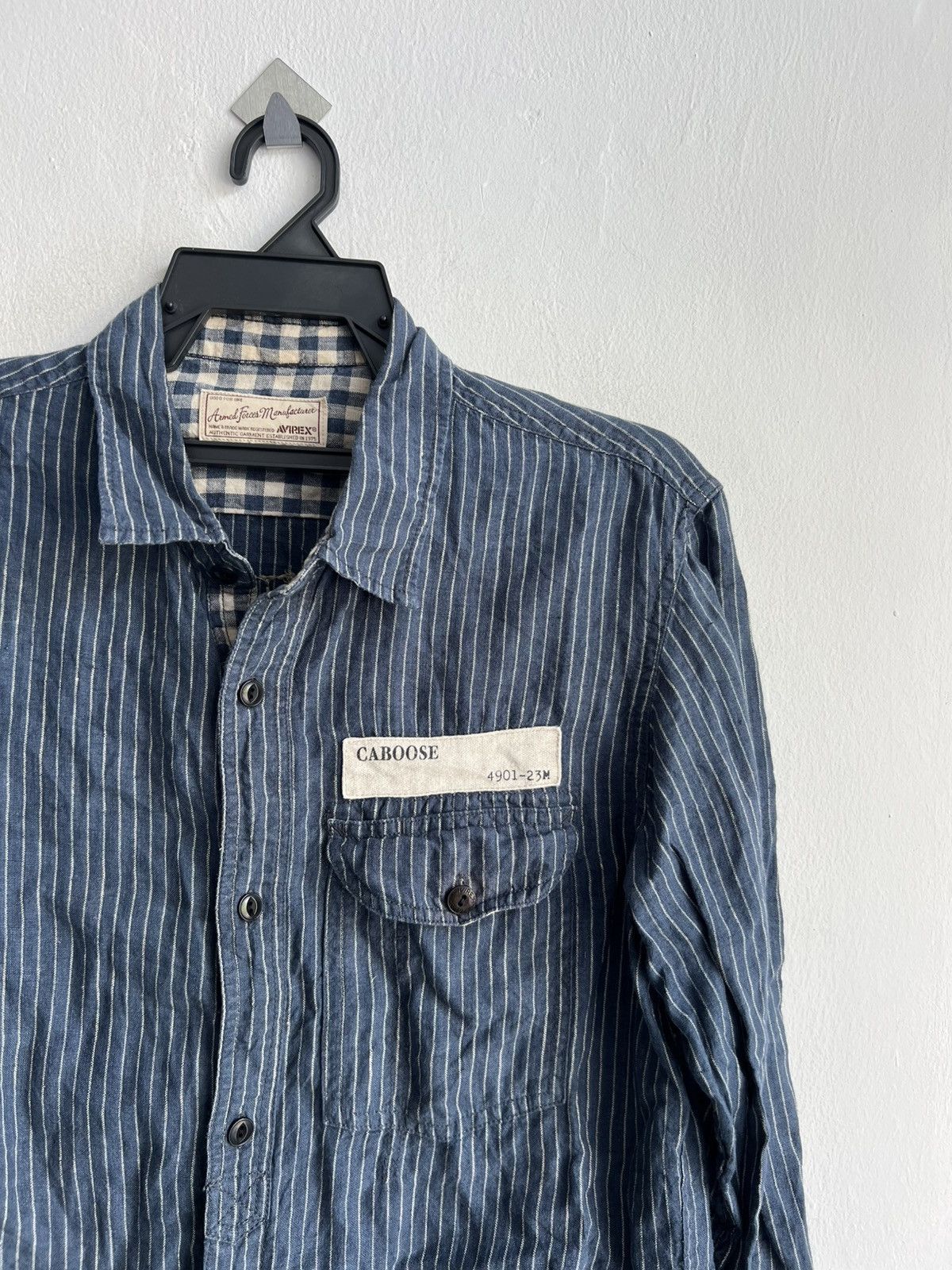 Avirex × Marithe + Francois Girbaud Avirex Wabash Central Railway Caboose Oxford Work Shirt Size US M / EU 48-50 / 2 - 4 Thumbnail