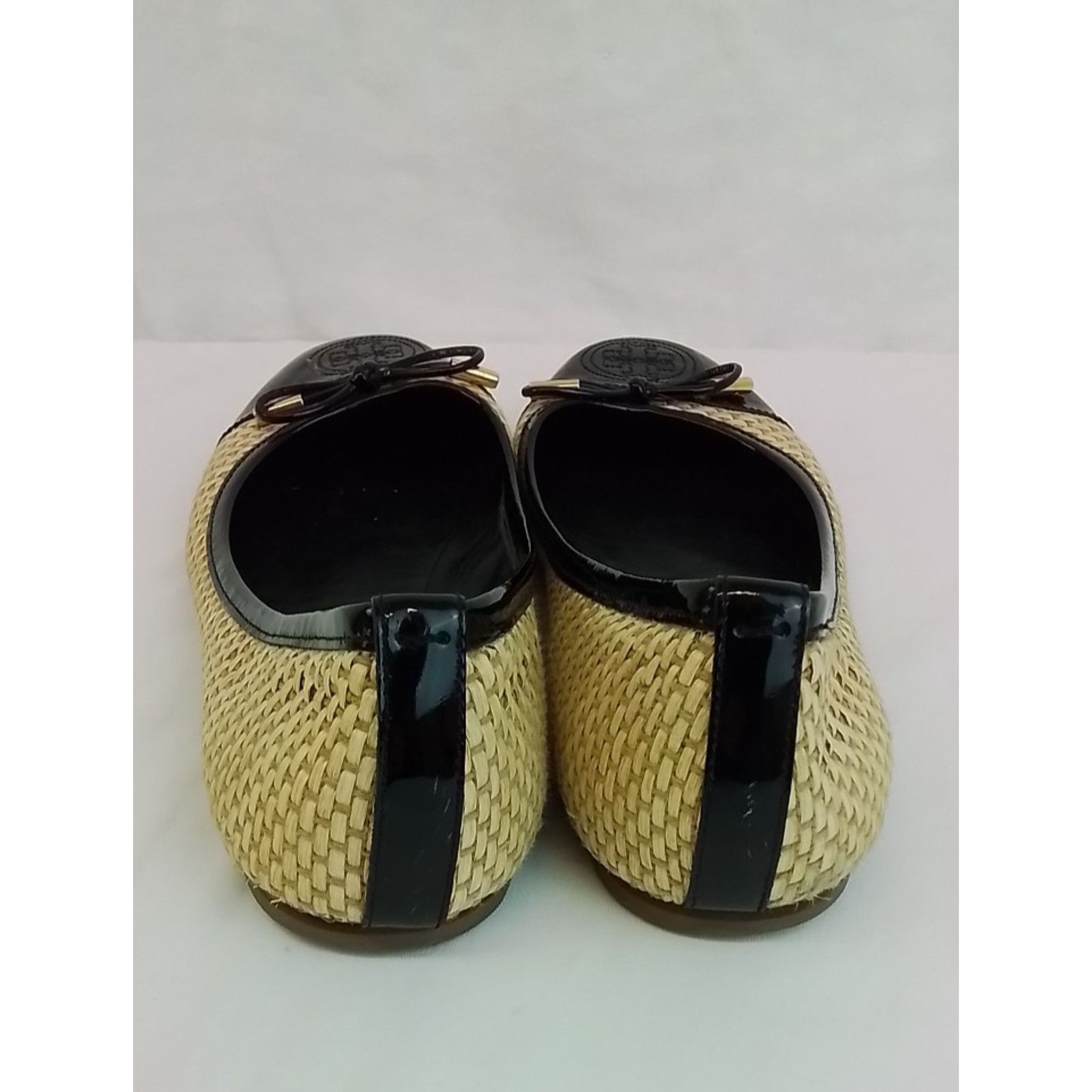 Tory Burch Tory Burch Leather Flat Women's US 10 Black Beige Espadrille Size US 10 / IT 40 - 9 Thumbnail