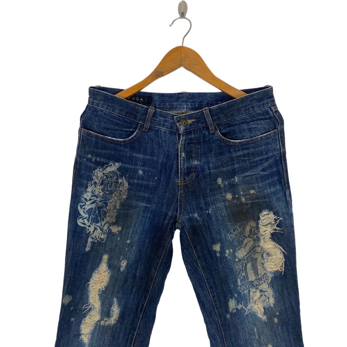 If Six Was Nine FUGA distressed nice design jeans size 44 Size US 30 / EU 46 - 3 Thumbnail