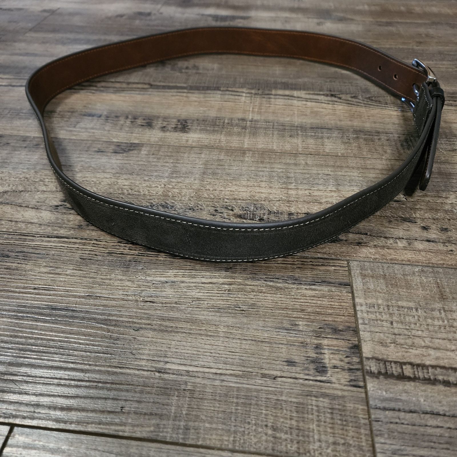 Johnston & Murphy Johnston & Murphy brown suede belt size 44 D Size 44 - 4 Thumbnail